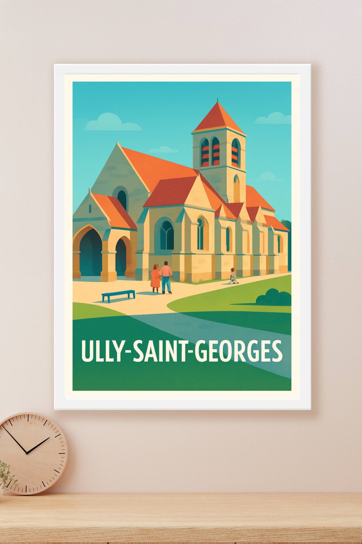 Affiche Ully-Saint-Georges — Tranquillité et patrimoine architectural · poster d'art de Ully-Saint-Georges