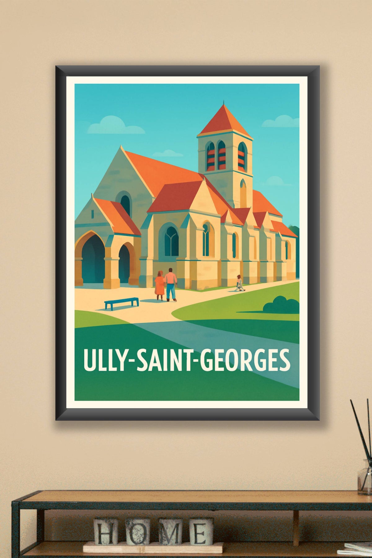 Affiche Ully-Saint-Georges — Tranquillité et patrimoine architectural · poster d'art de Ully-Saint-Georges