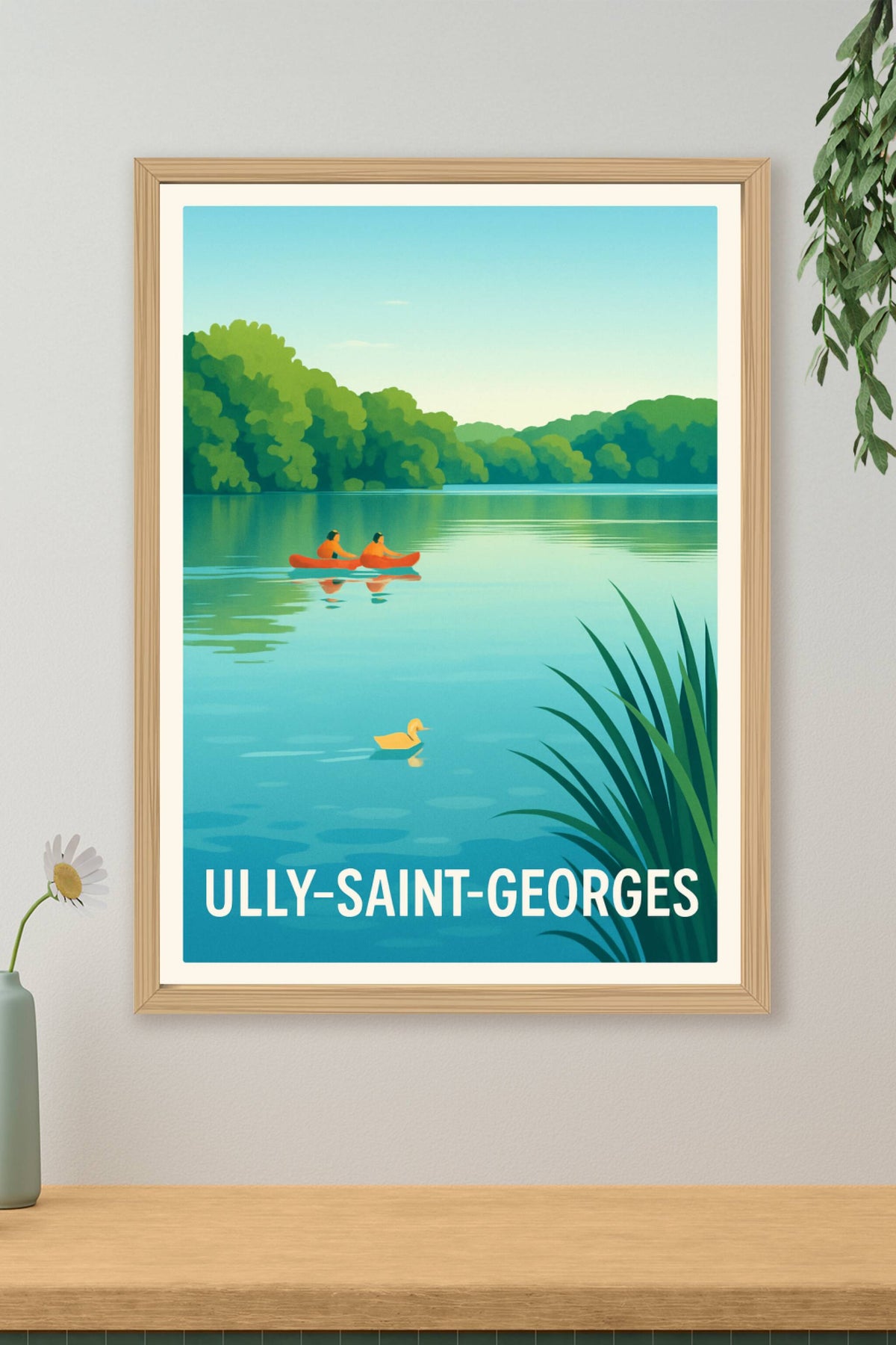 Affiche Ully-Saint-Georges — Évasion paisible au fil de l'eau · poster d'art de Ully-Saint-Georges