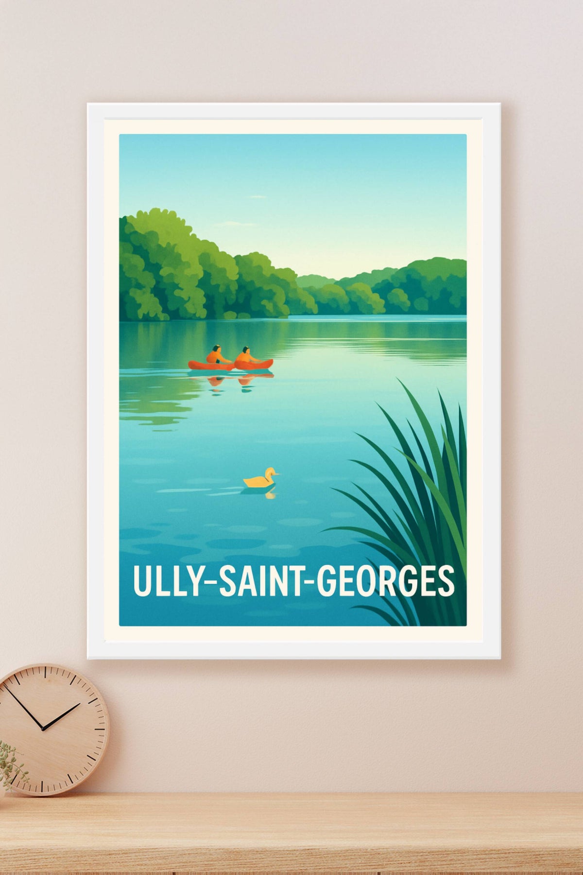 Affiche Ully-Saint-Georges — Évasion paisible au fil de l'eau · poster d'art de Ully-Saint-Georges