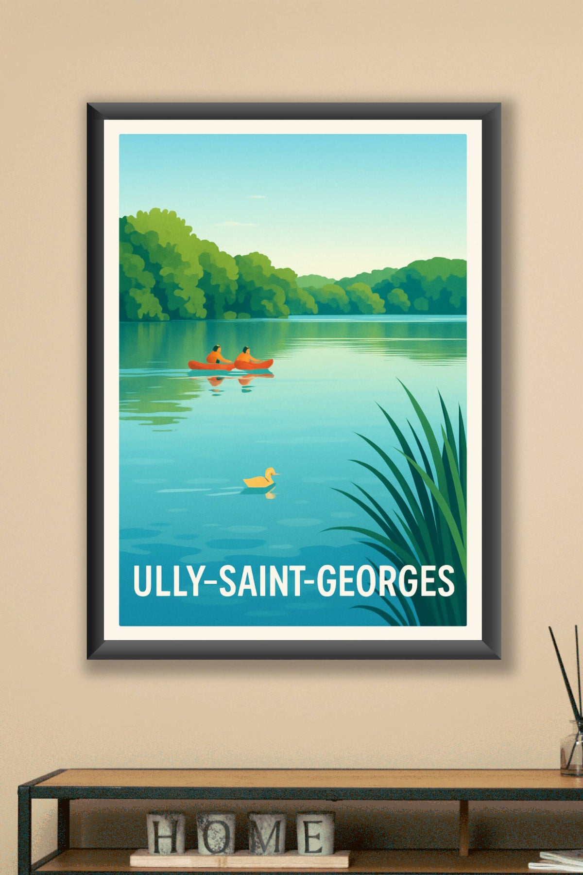 Affiche Ully-Saint-Georges — Évasion paisible au fil de l'eau · poster d'art de Ully-Saint-Georges
