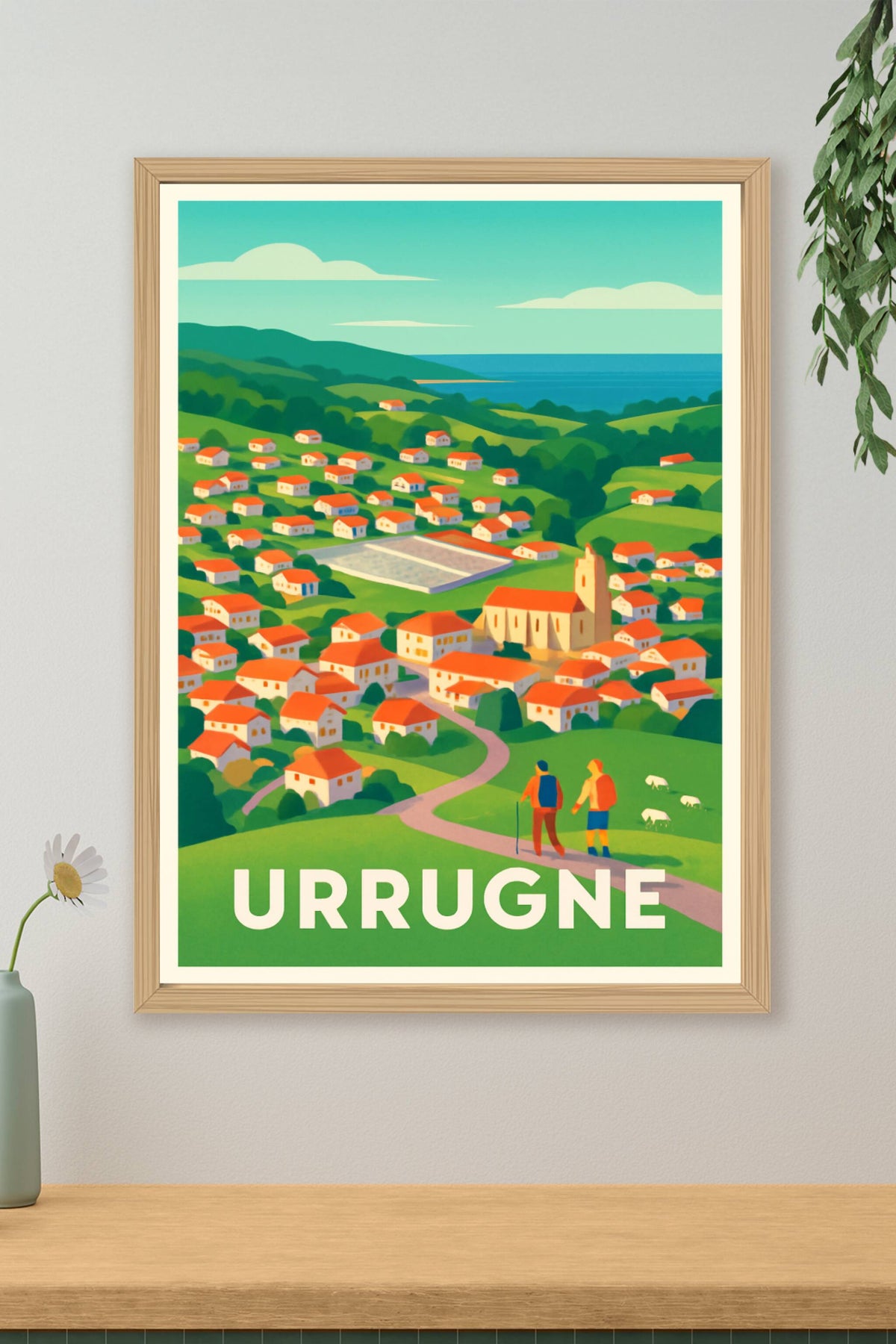 Affiche Urrugne — Village Basque et nature préservée · poster d'art de Urrugne
