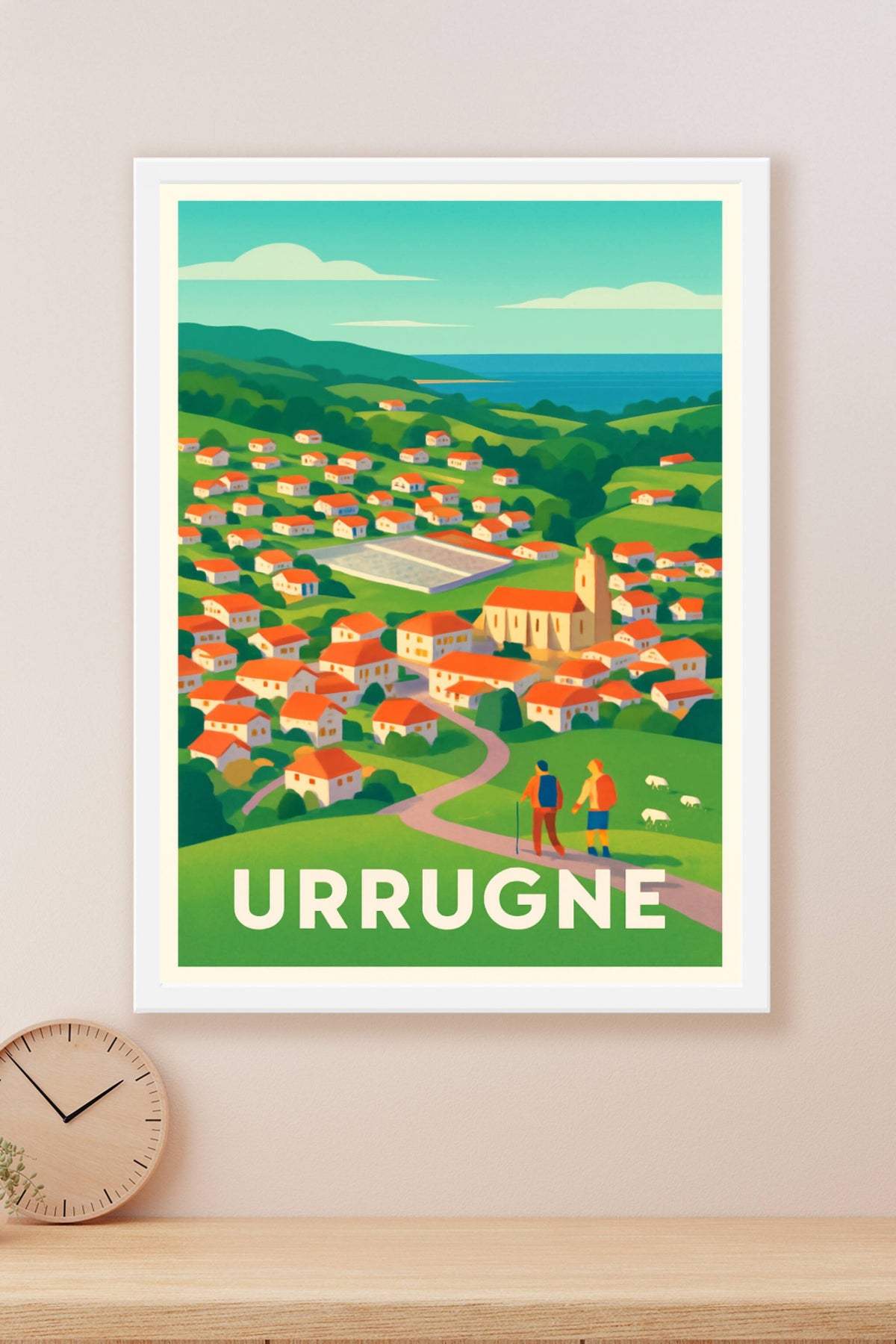 Affiche Urrugne — Village Basque et nature préservée · poster d'art de Urrugne