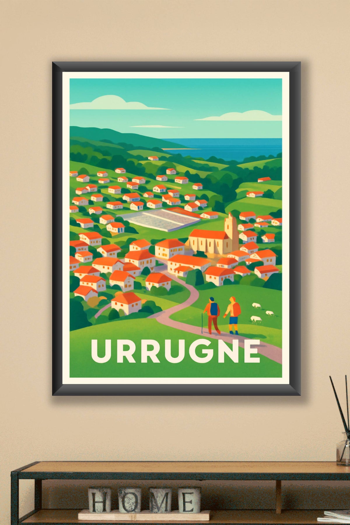 Affiche Urrugne — Village Basque et nature préservée · poster d'art de Urrugne