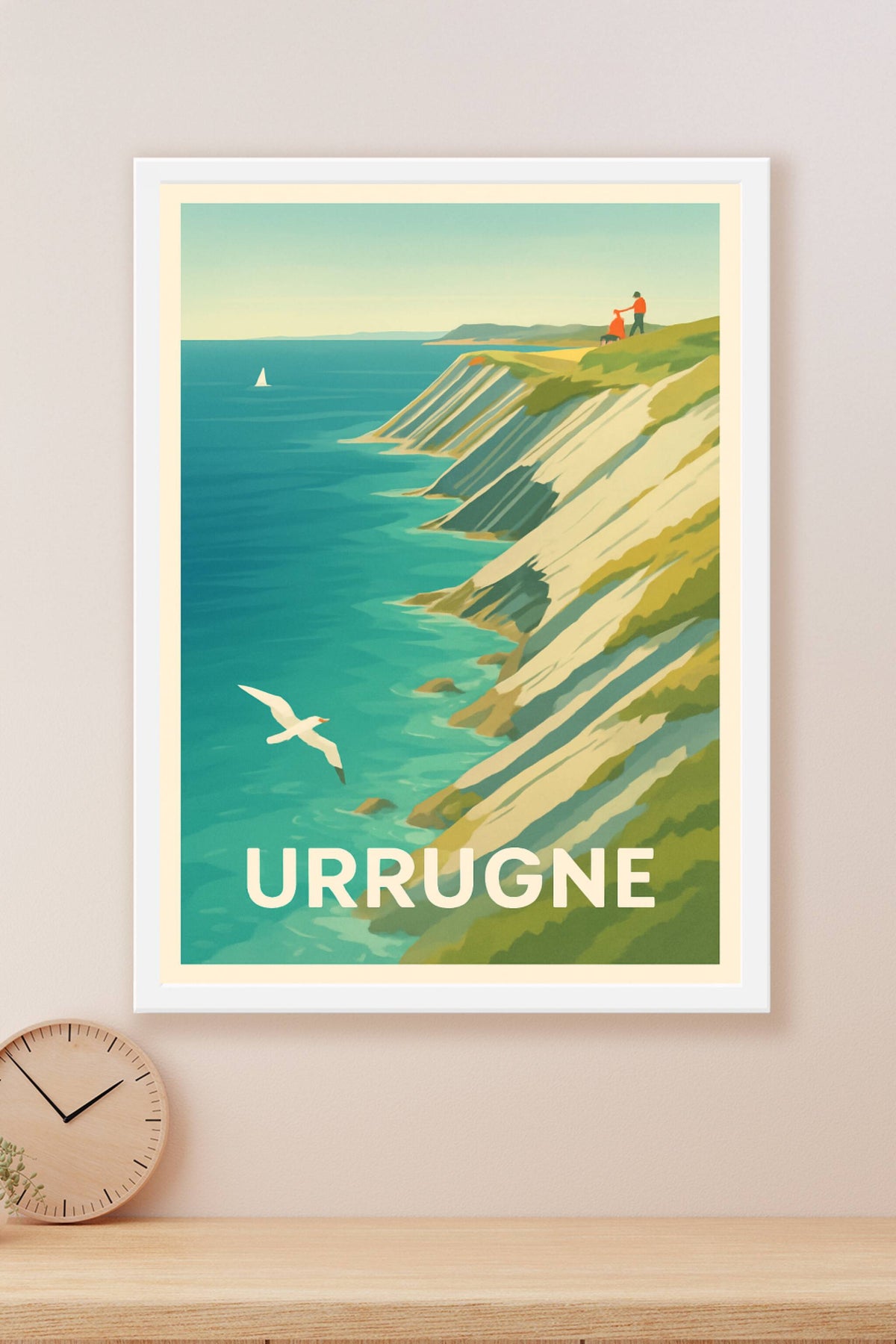 Affiche Urrugne — Évasion au sommet des falaises · poster d'art de Urrugne