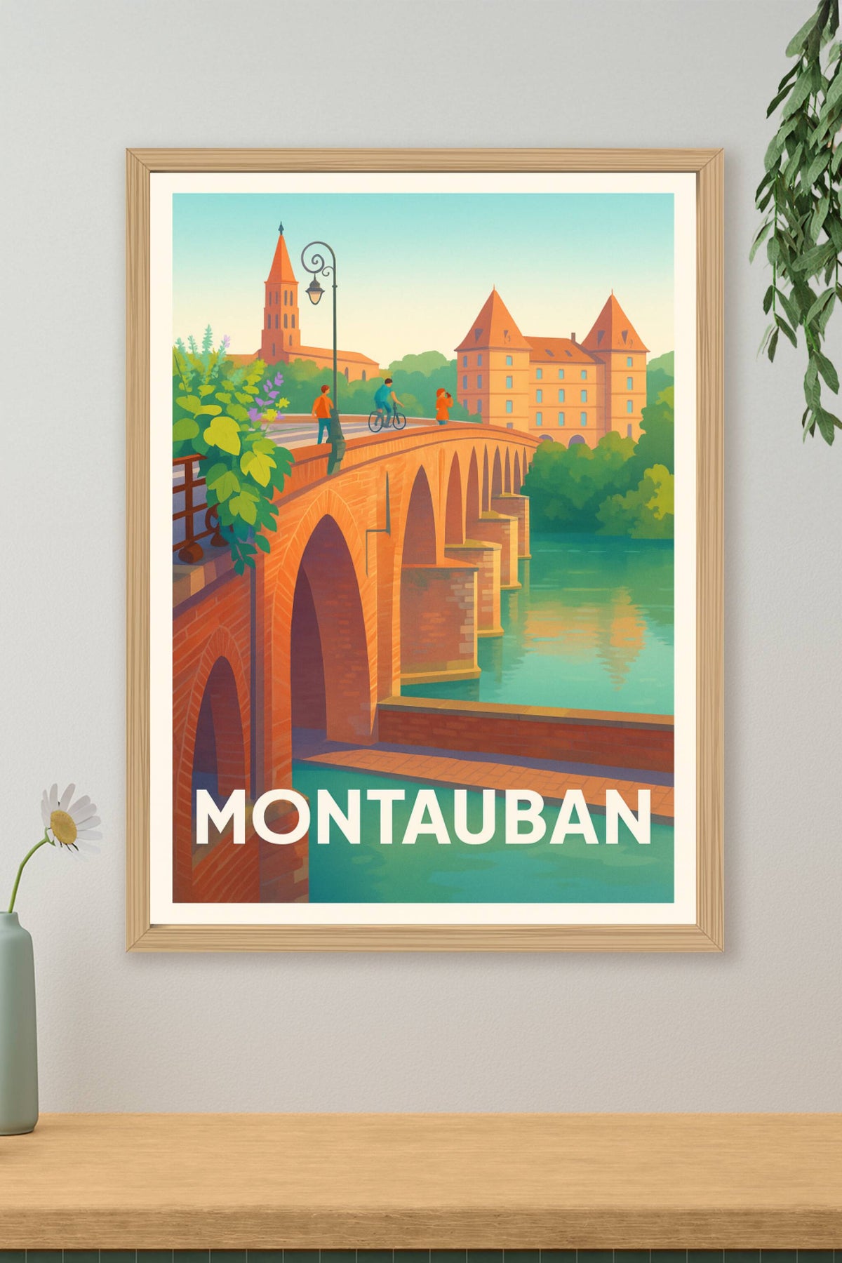 Affiche Montauban — Charme historique au fil de la rivière · poster d'art de Montauban