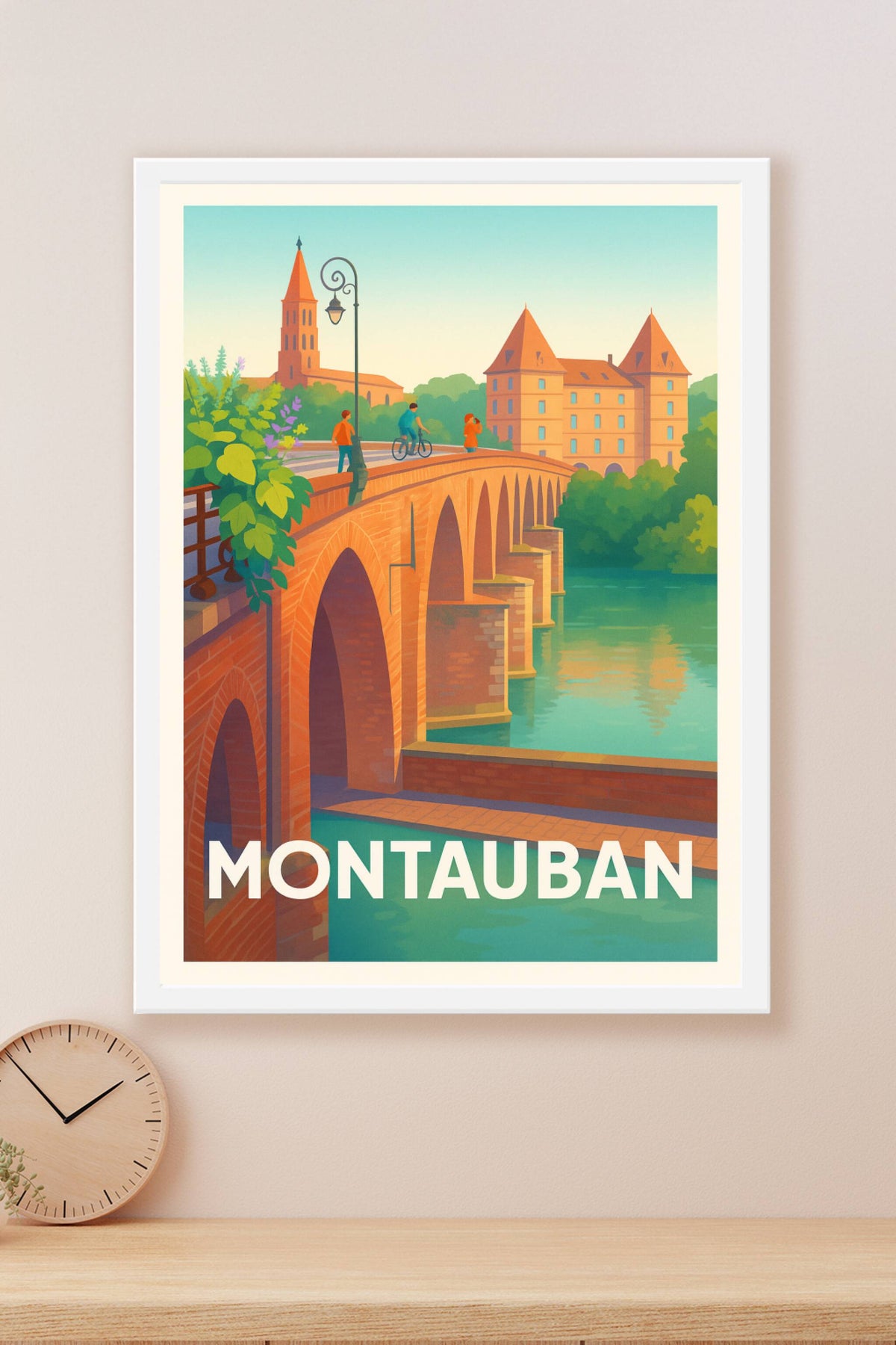 Affiche Montauban — Charme historique au fil de la rivière · poster d'art de Montauban