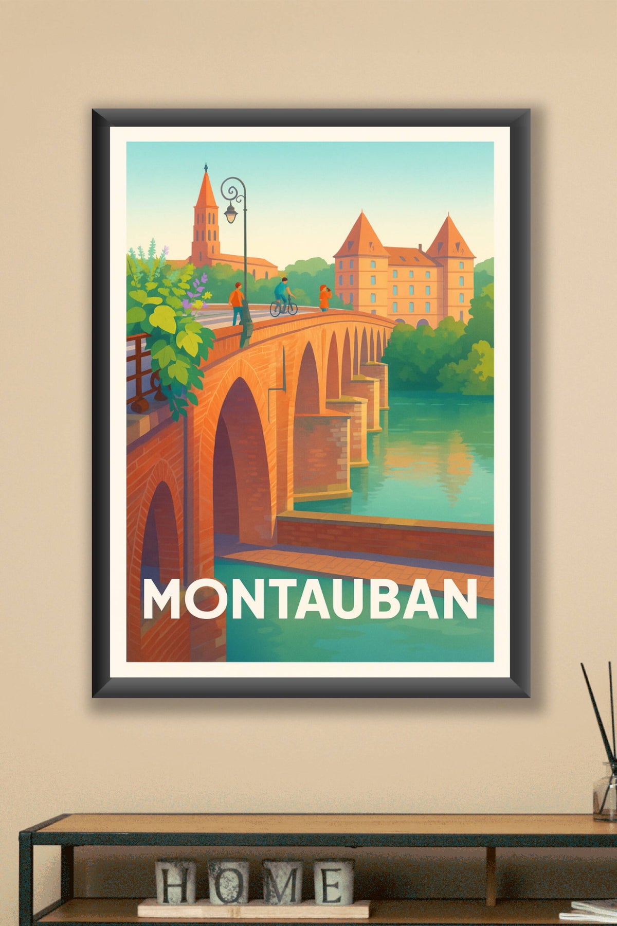 Affiche Montauban — Charme historique au fil de la rivière · poster d'art de Montauban