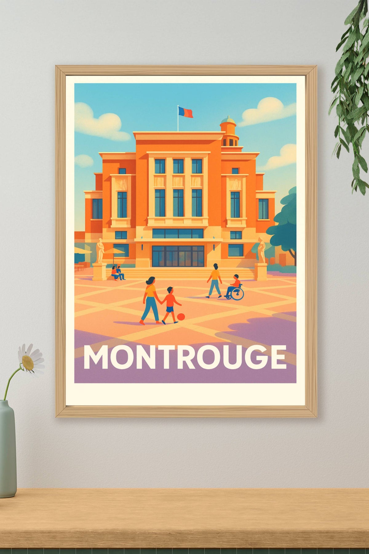 Affiche Montrouge — L'élégance urbaine au cœur de la ville · poster d'art de Montrouge