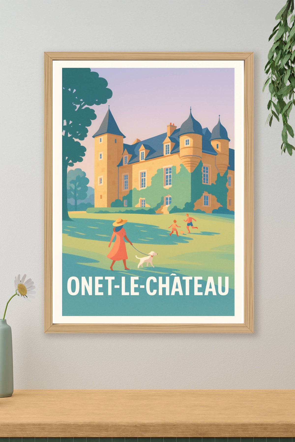 Affiche Onet-le-Château — Charme naturel et patrimoine historique · poster d'art de Onet-le-Château