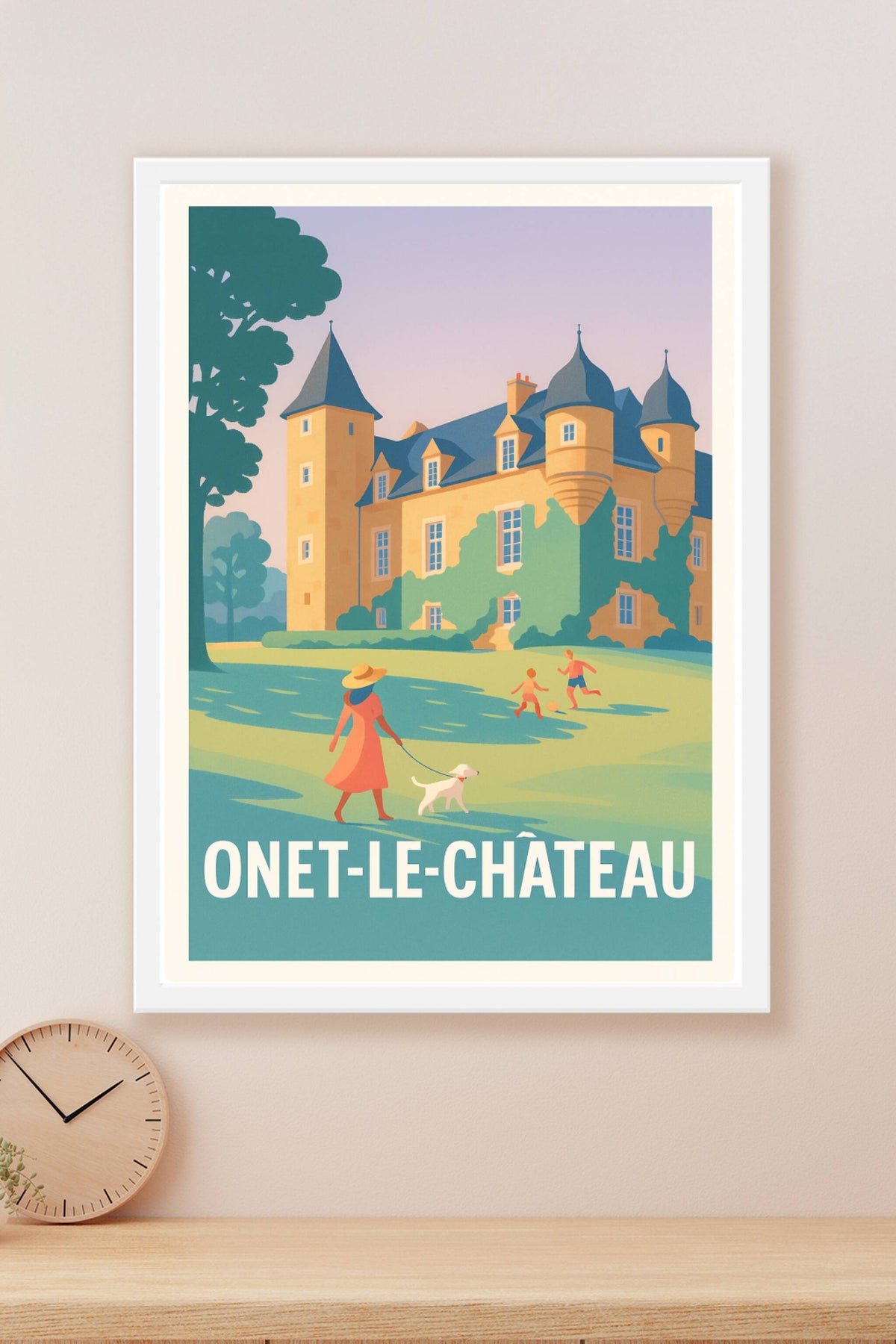 Affiche Onet-le-Château — Charme naturel et patrimoine historique · poster d'art de Onet-le-Château