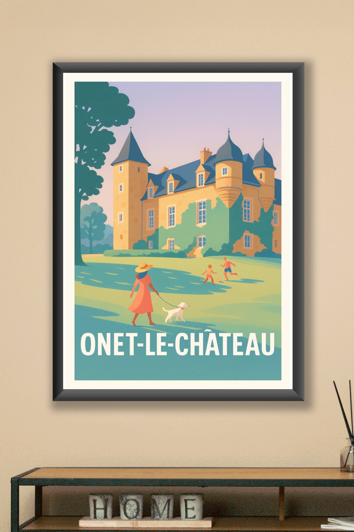 Affiche Onet-le-Château — Charme naturel et patrimoine historique · poster d'art de Onet-le-Château