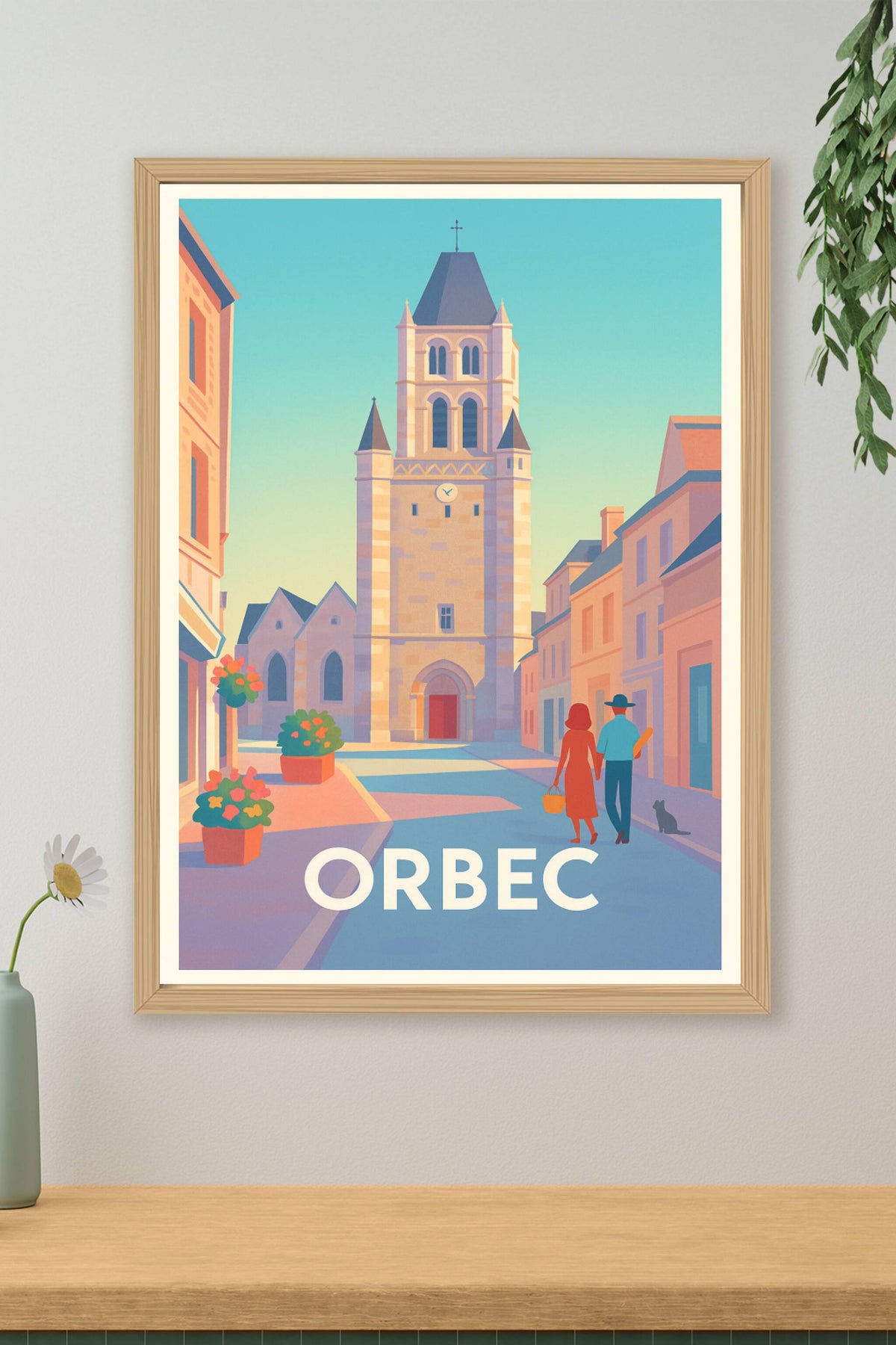 Affiche Orbec — Charme bucolique en Normandie · poster d'art de Orbec