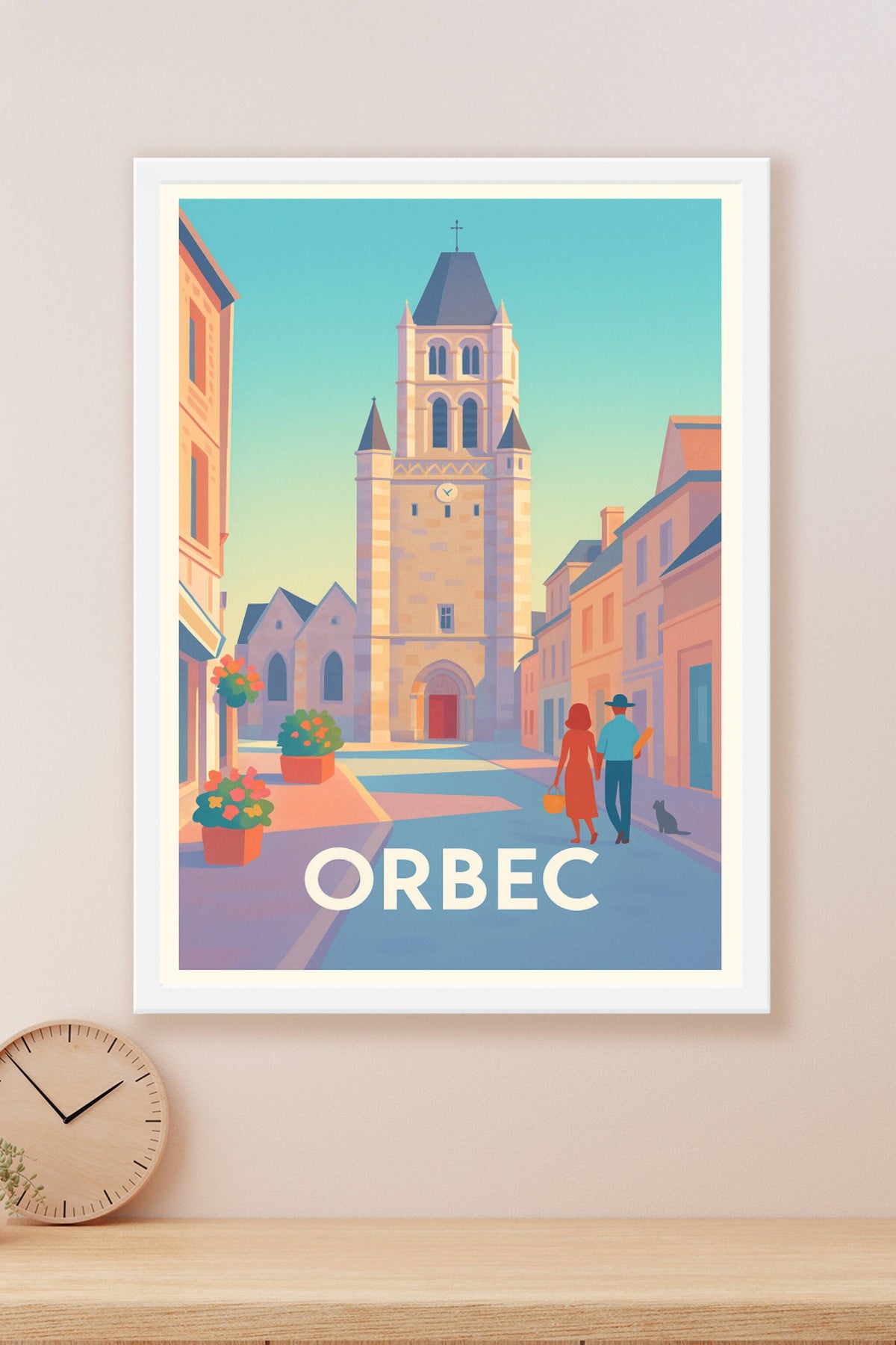 Affiche Orbec — Charme bucolique en Normandie · poster d'art de Orbec
