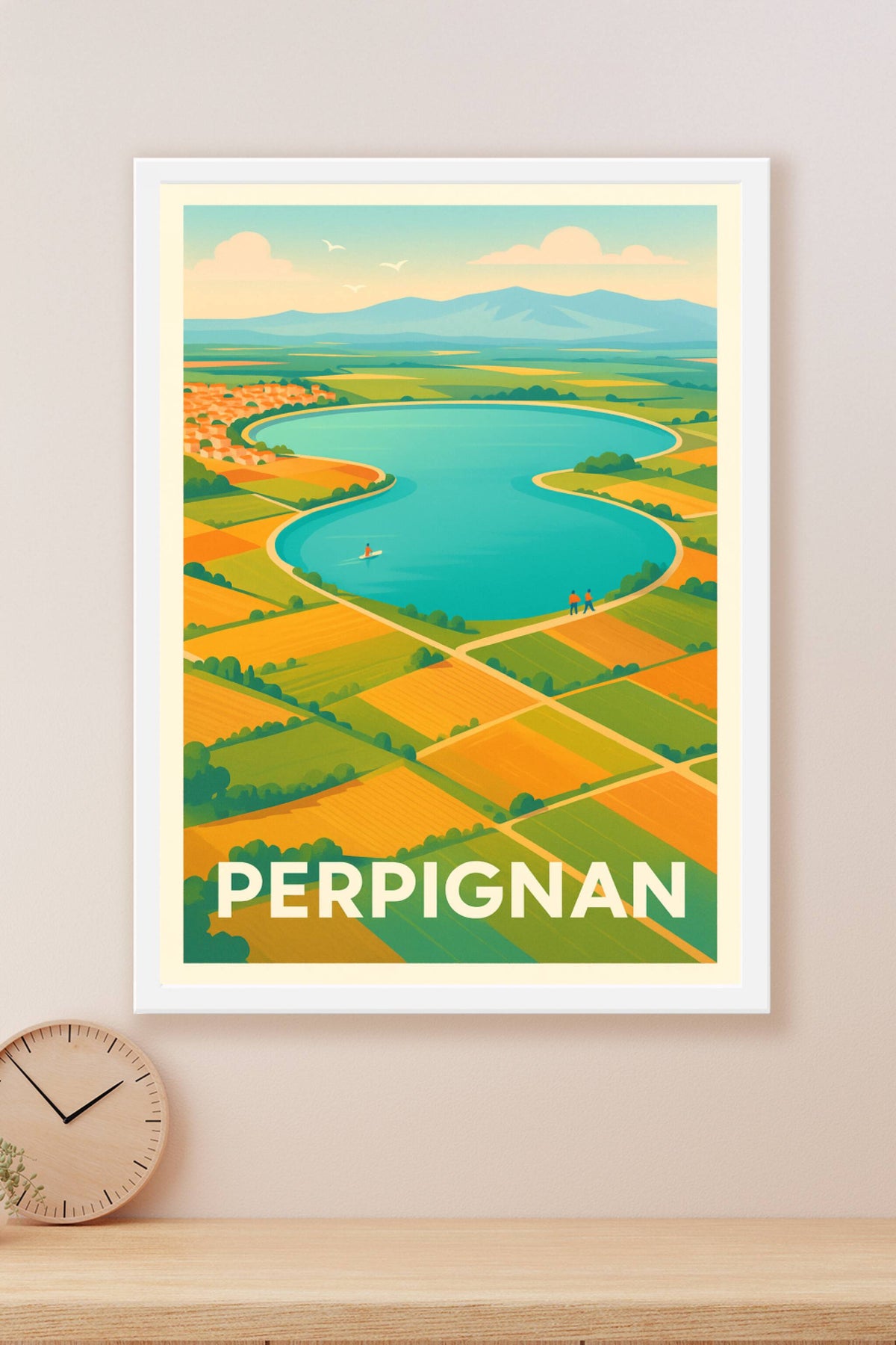 Affiche Perpignan — La sérénité autour de l'Étang · poster d'art de Perpignan