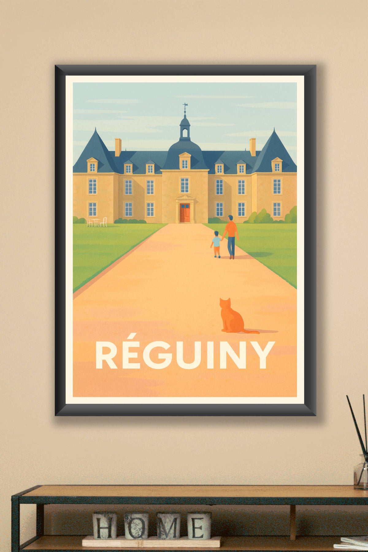 Affiche Régui­ny — Élégance et sérénité au château · poster d'art de Régui­ny