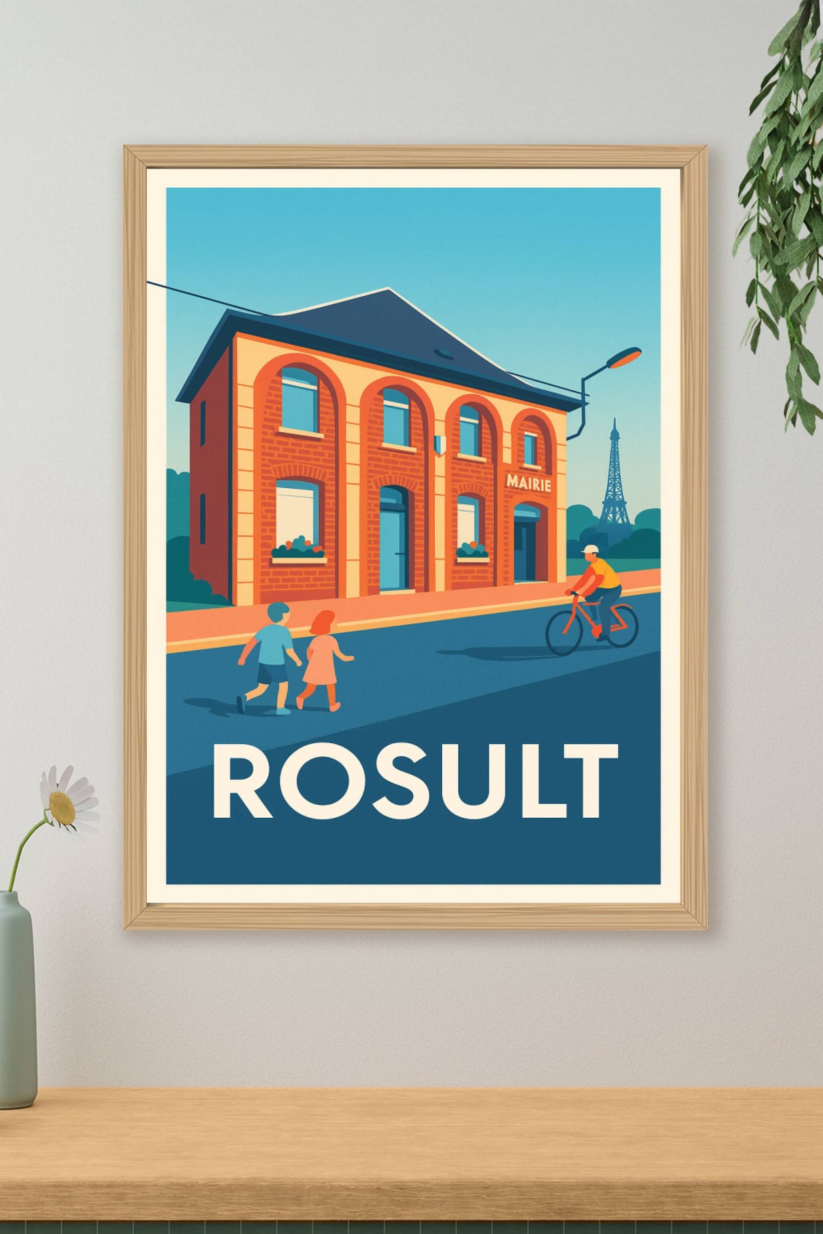 Affiche Rosult — Charme de la vie locale · poster d'art de Rosult