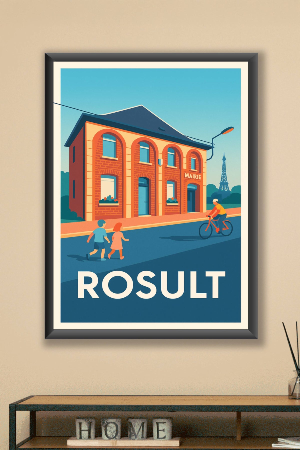 Affiche Rosult — Charme de la vie locale · poster d'art de Rosult