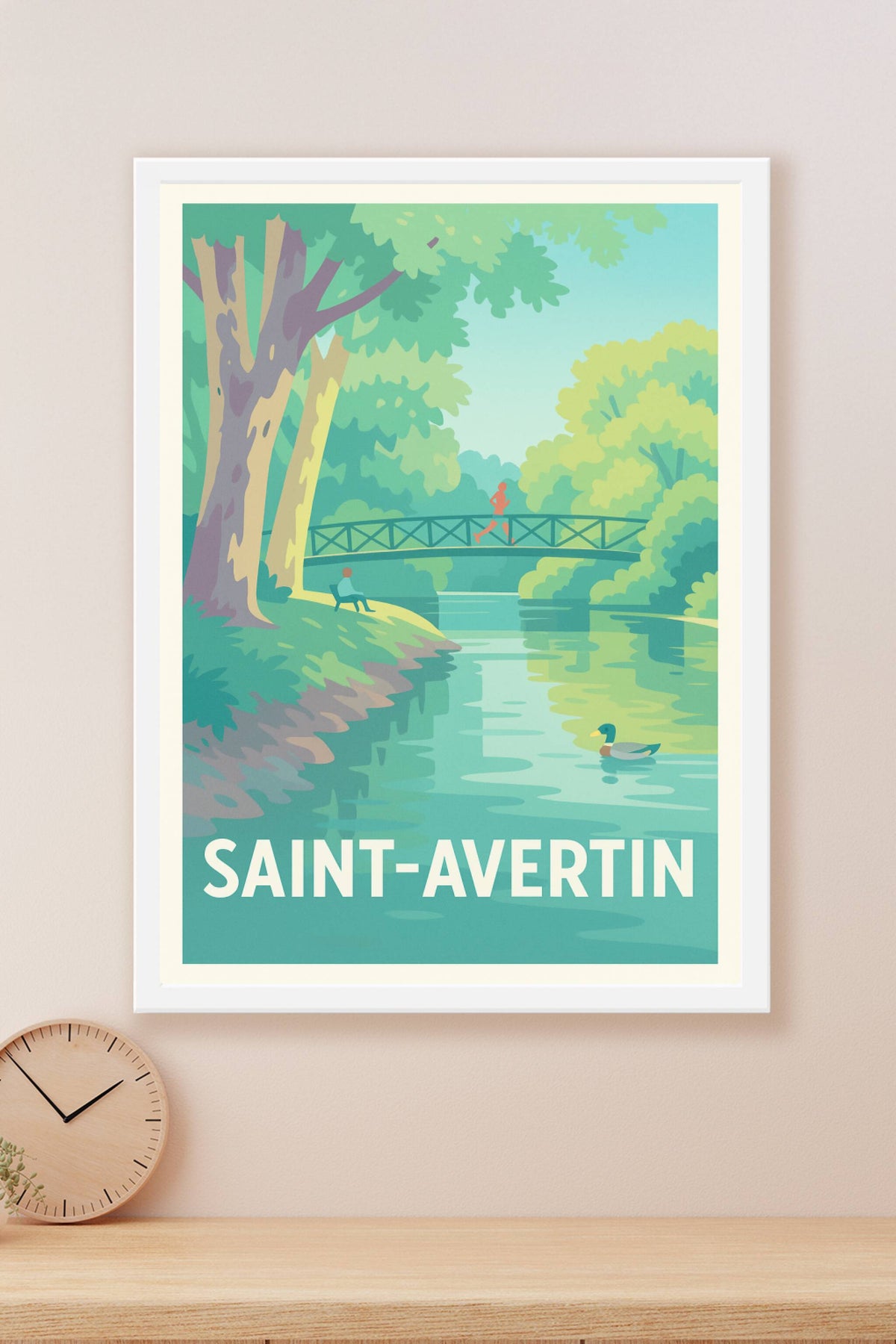 Affiche Saint-Avertin — Sérénité au cœur de la nature · poster d'art de Saint-Avertin