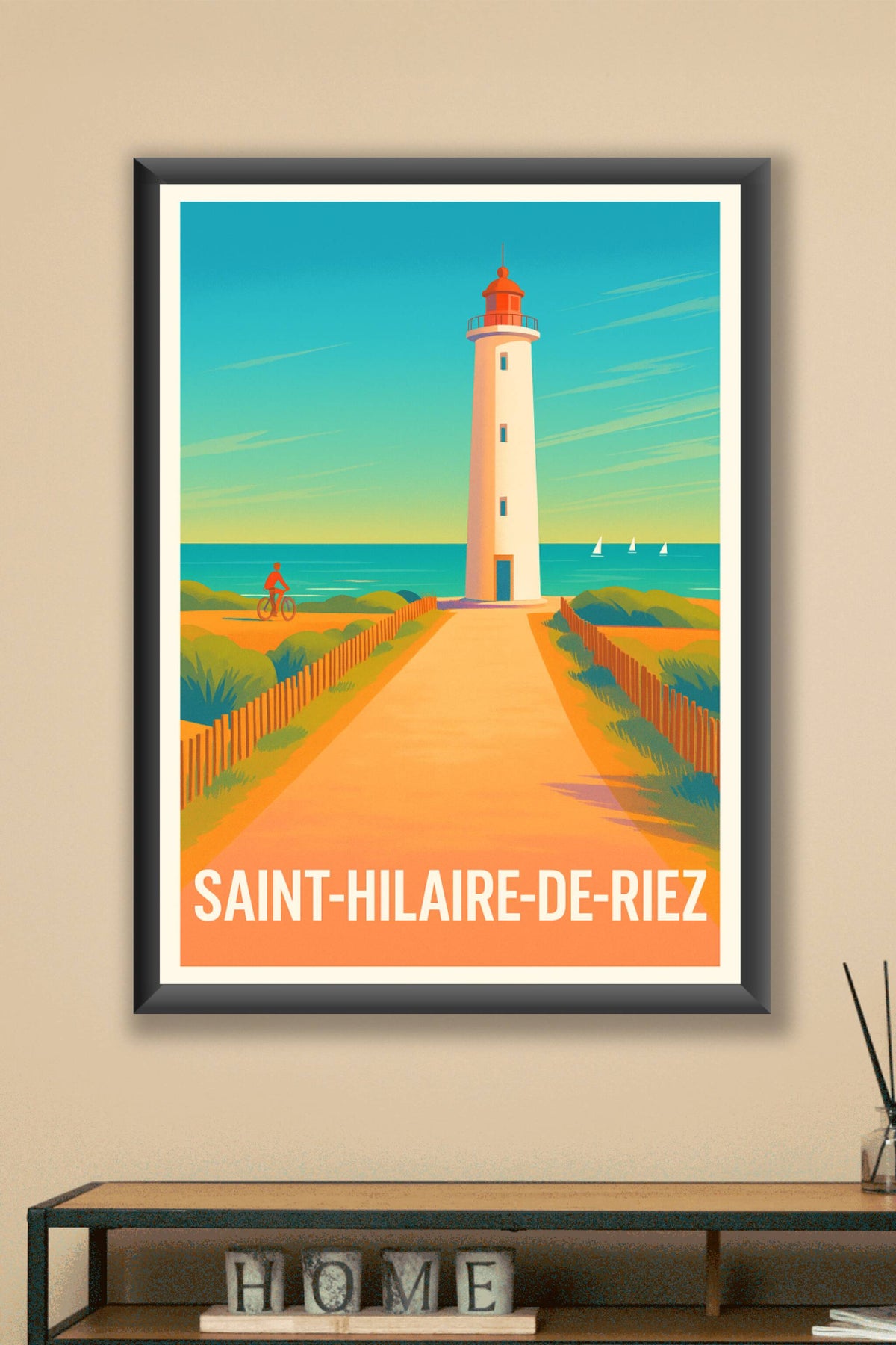 Affiche Saint-Hilaire-de-Riez — Escapade côtière et lumière marine · poster d'art de Saint-Hilaire-de-Riez
