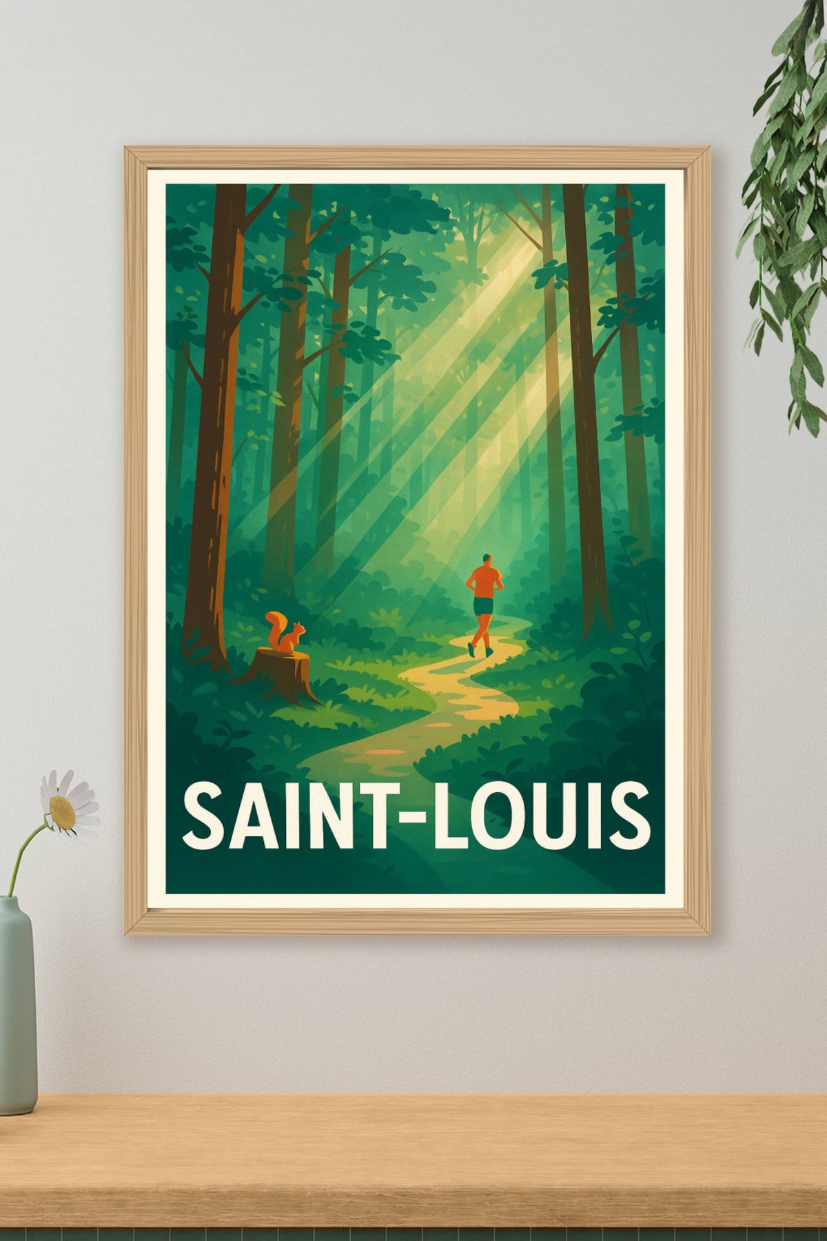 Affiche Saint-Louis — Évasion Nature en Forêt · poster d'art de Saint-Louis