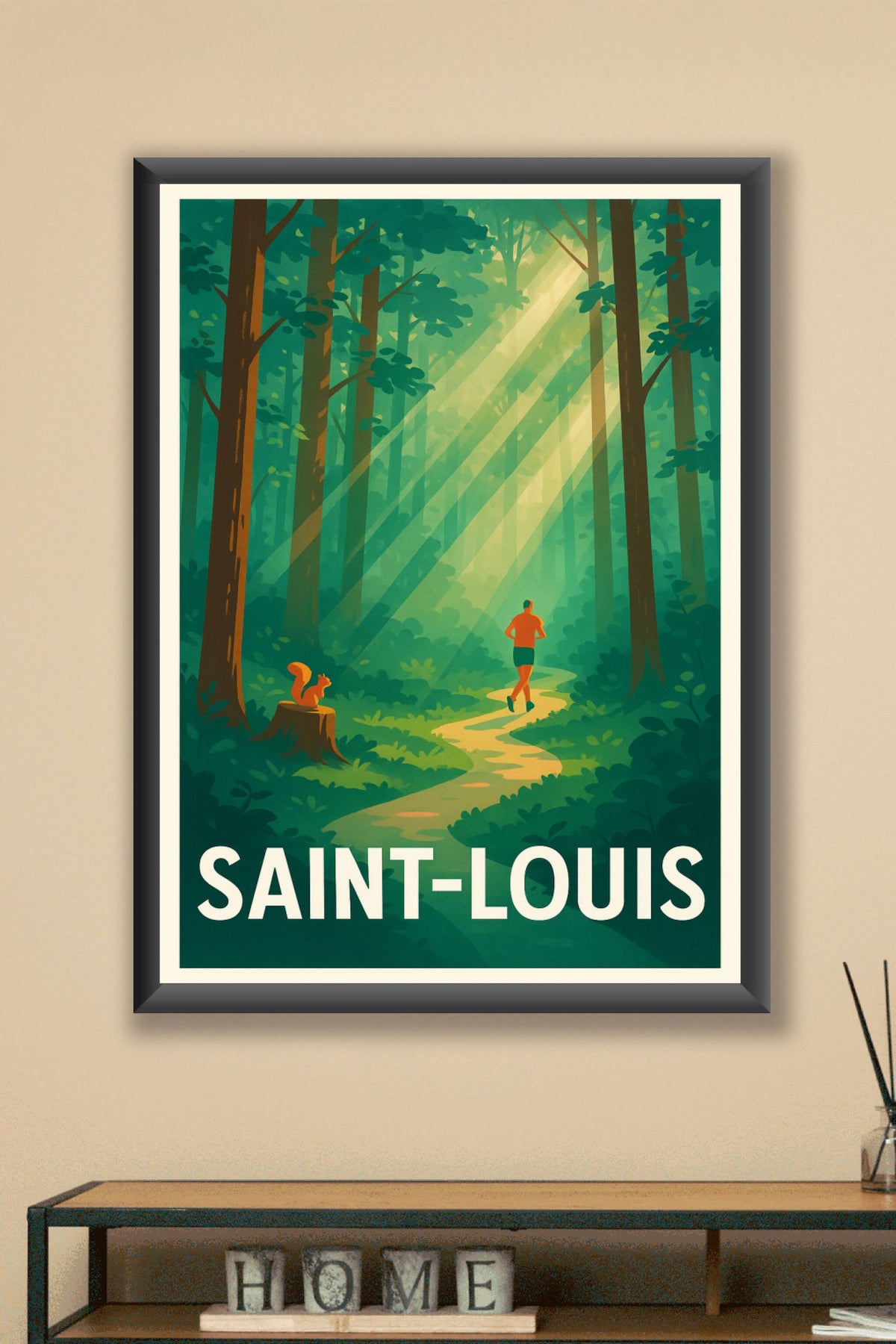 Affiche Saint-Louis — Évasion Nature en Forêt · poster d'art de Saint-Louis