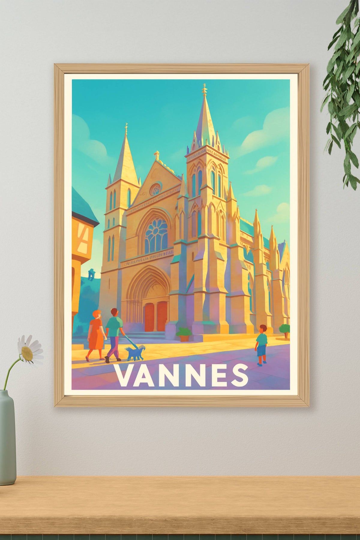 Affiche Vannes — Charme et lumière du patrimoine gothique · poster d'art de Vannes