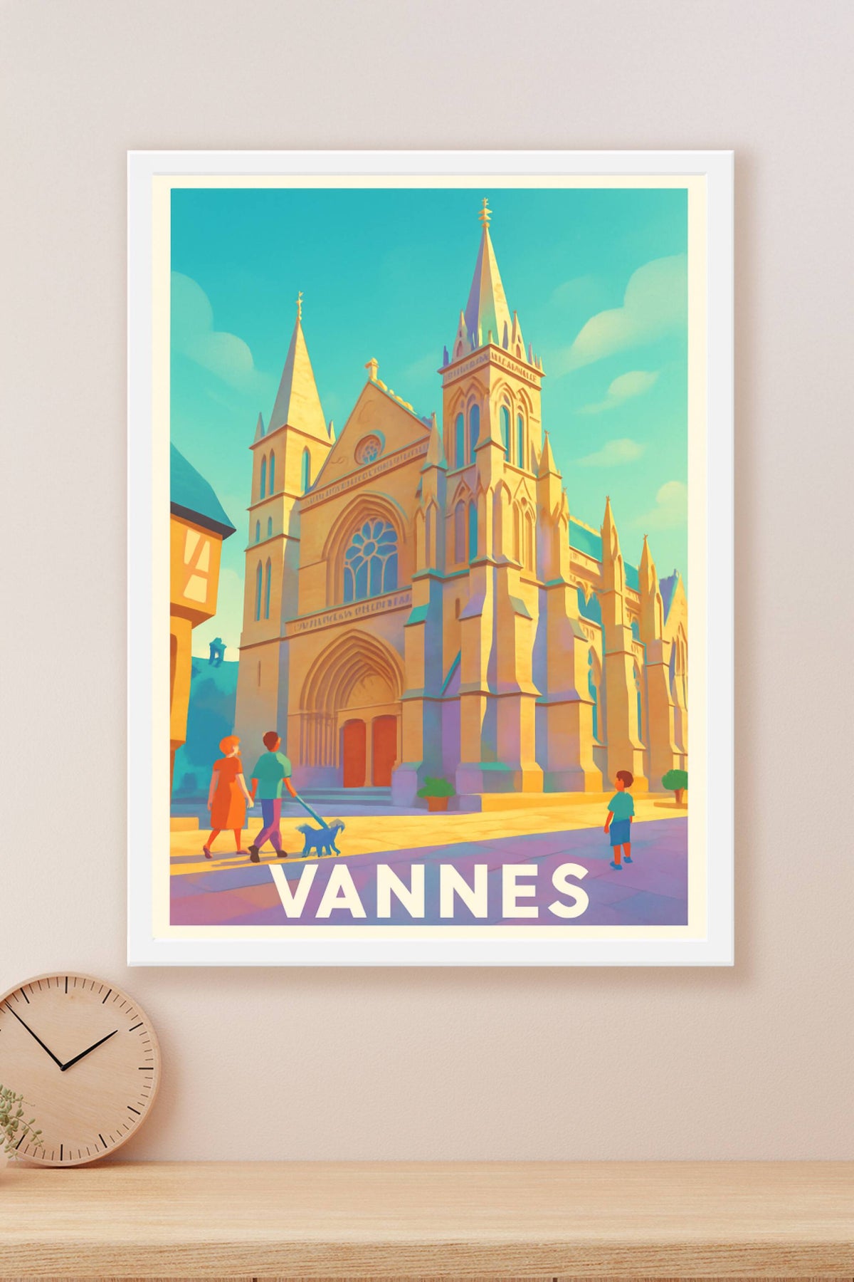 Affiche Vannes — Charme et lumière du patrimoine gothique · poster d'art de Vannes