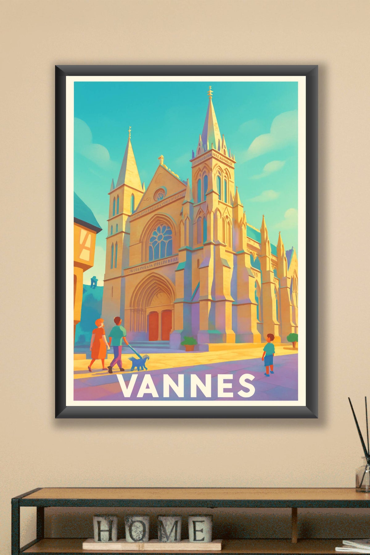 Affiche Vannes — Charme et lumière du patrimoine gothique · poster d'art de Vannes