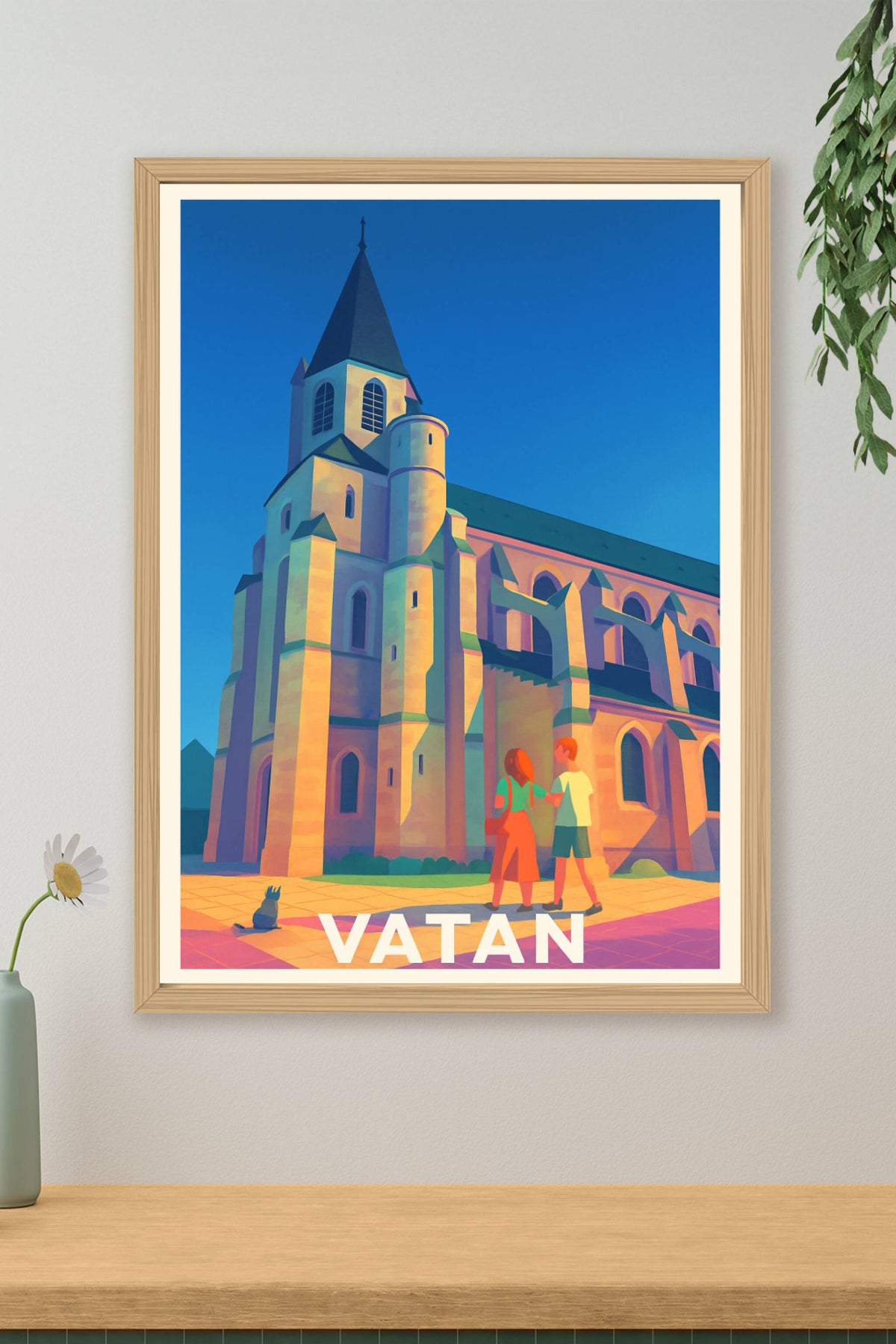 Affiche Vatan — L'église au charme intemporel · poster d'art de Vatan