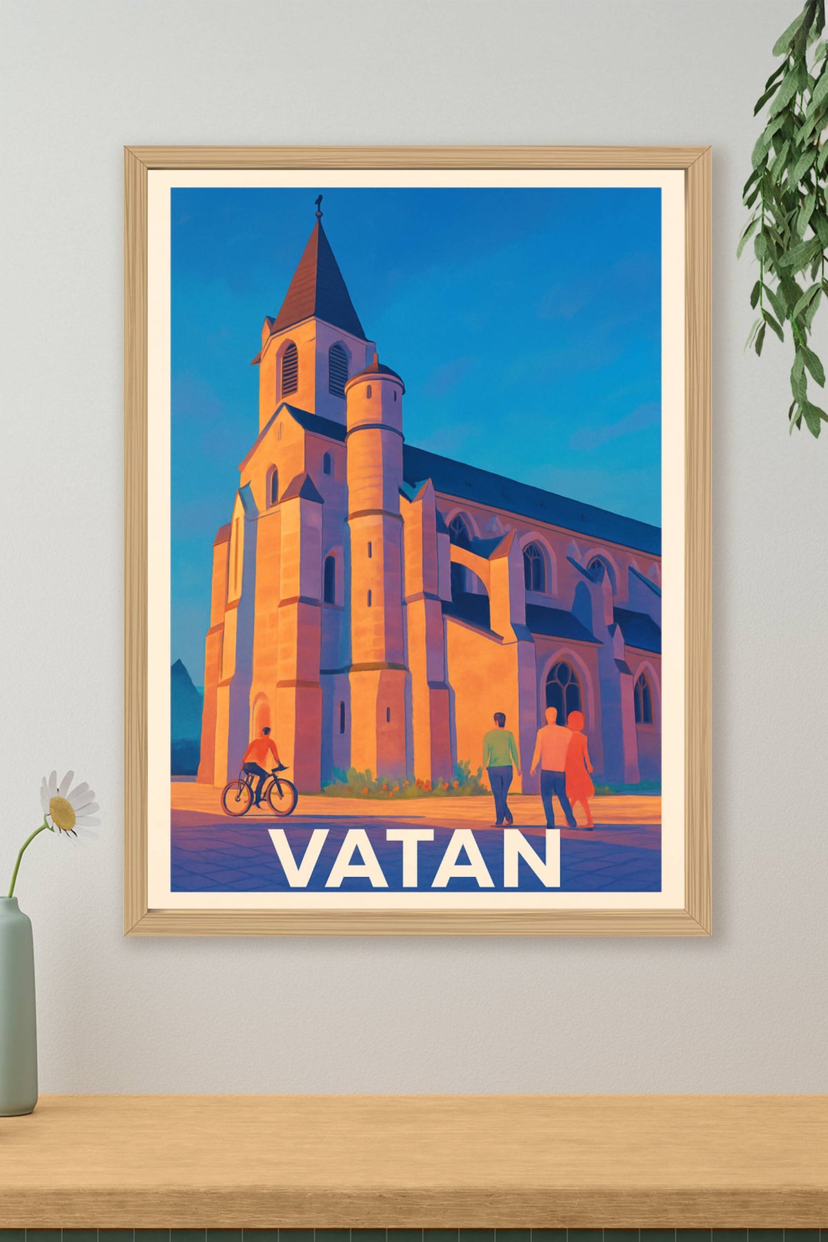 Affiche Vatan — Charme et histoire au cœur de la ville · poster d'art de Vatan
