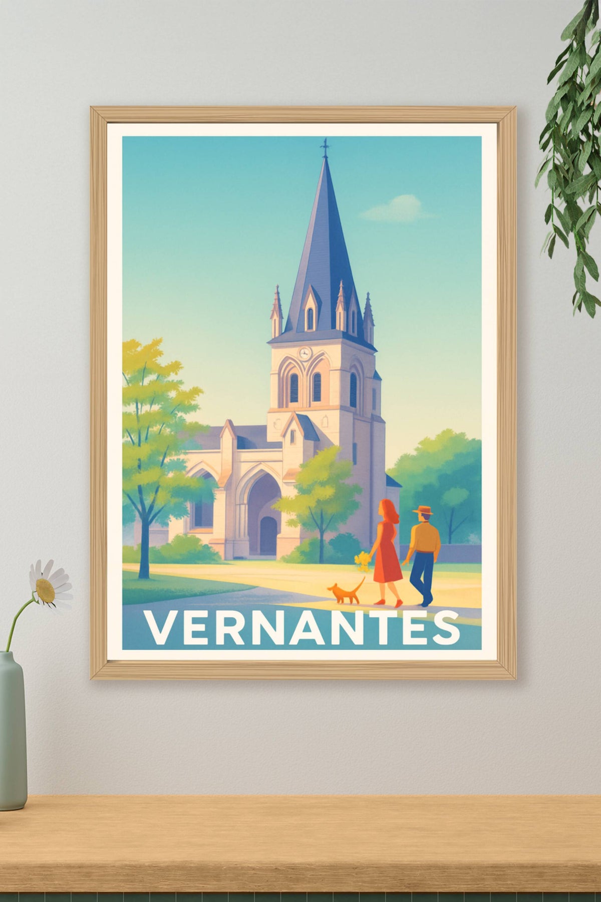 Affiche Vernantes — Charme et sérénité au cœur du patrimoine · poster d'art de Vernantes