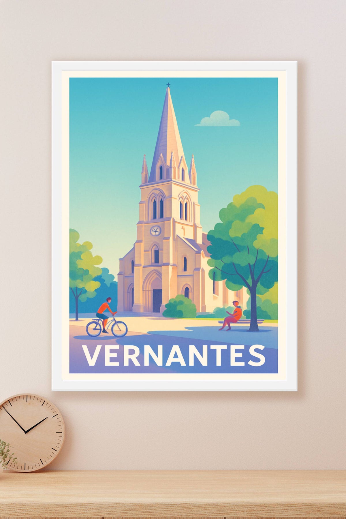 Affiche Vernantes — Une pause ensoleillée au cœur du patrimoine · poster d'art de Vernantes