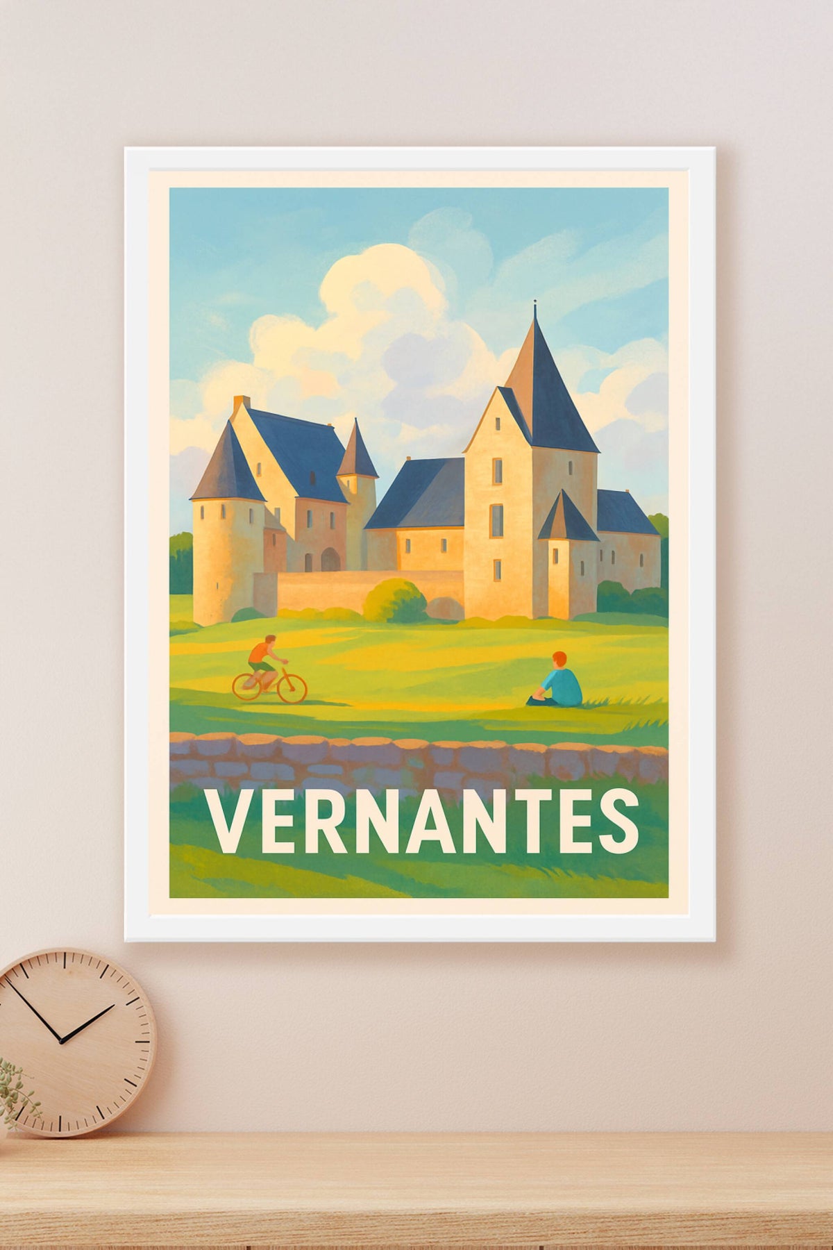 Affiche Vernantes — Tranquillité et charme d'une campagne paisible · poster d'art de Vernantes