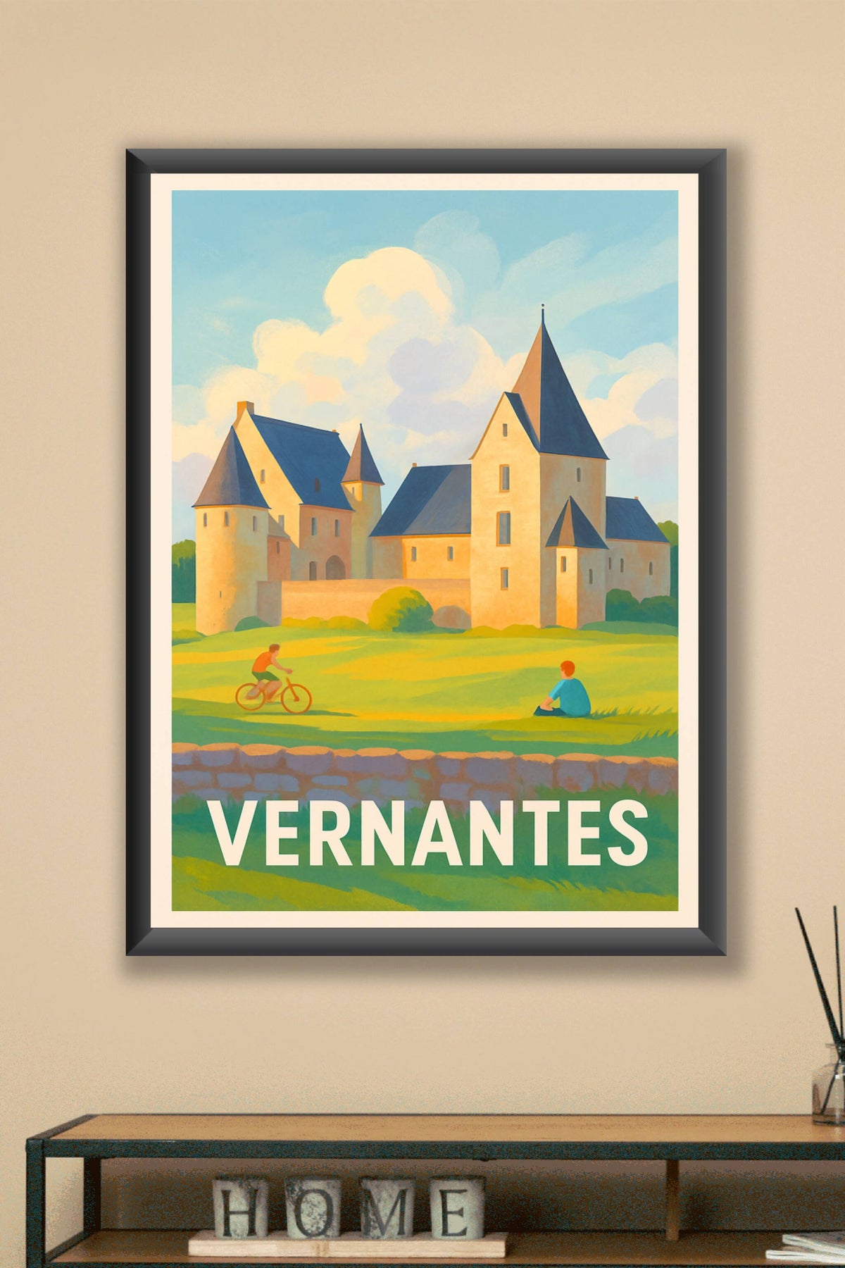 Affiche Vernantes — Tranquillité et charme d'une campagne paisible · poster d'art de Vernantes