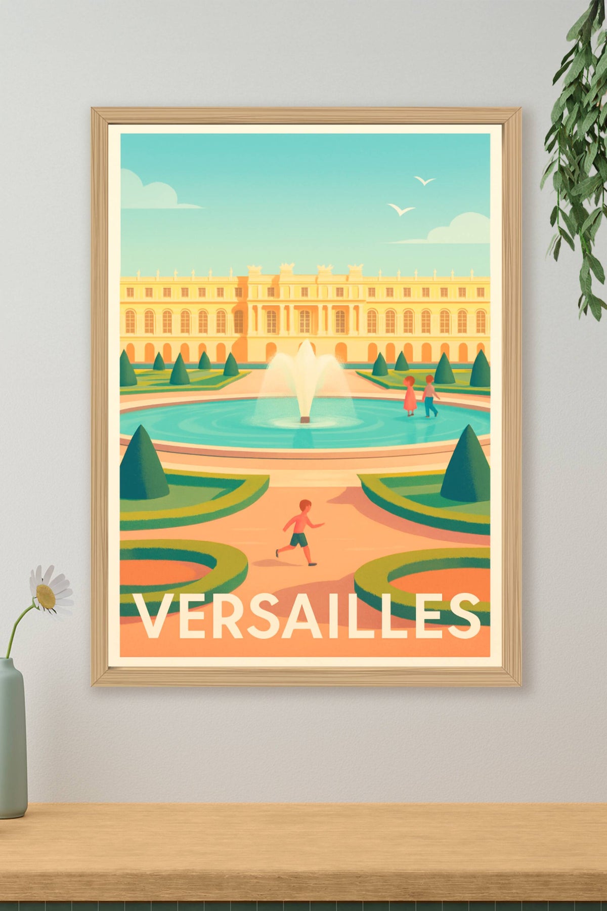 Affiche Versailles — Élégance royale au jardin du Château · poster d'art de Versailles