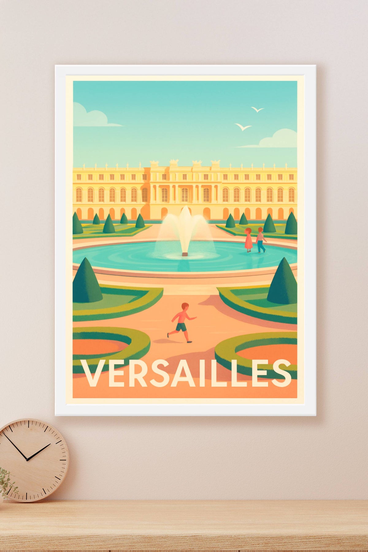 Affiche Versailles — Élégance royale au jardin du Château · poster d'art de Versailles