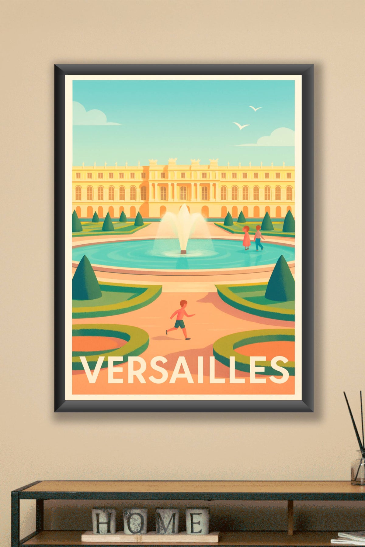 Affiche Versailles — Élégance royale au jardin du Château · poster d'art de Versailles