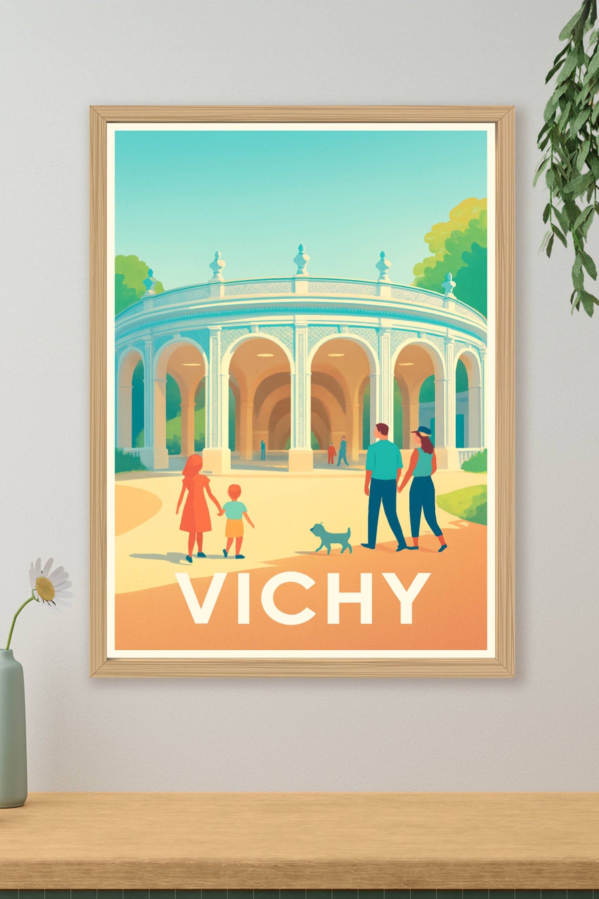 Affiche Vichy — Élégance et sérénité au cœur des thermes · poster d'art de Vichy