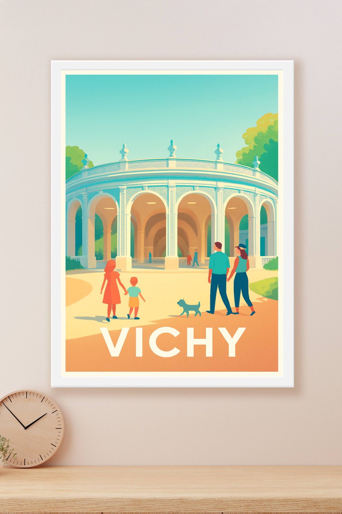 Affiche Vichy — Élégance et sérénité au cœur des thermes · poster d'art de Vichy