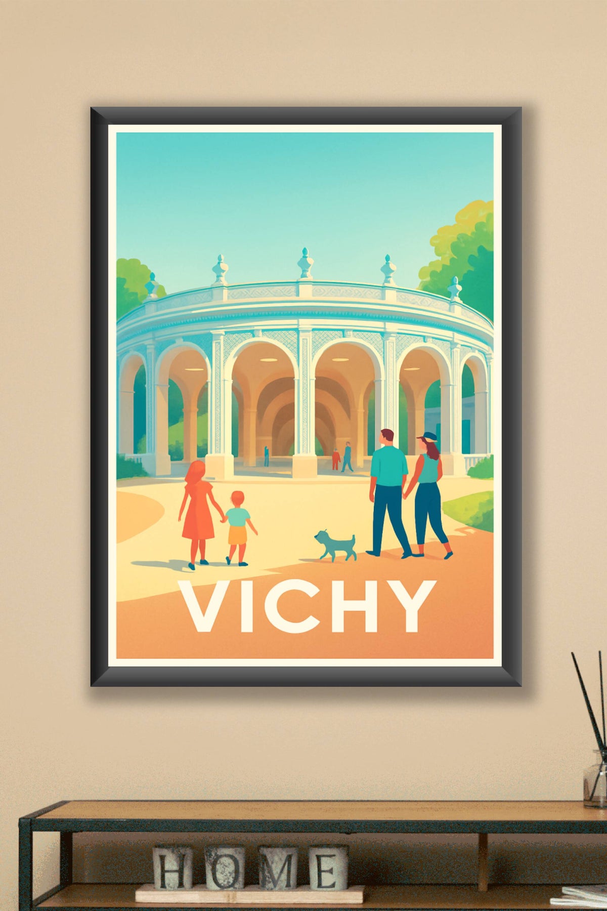 Affiche Vichy — Élégance et sérénité au cœur des thermes · poster d'art de Vichy