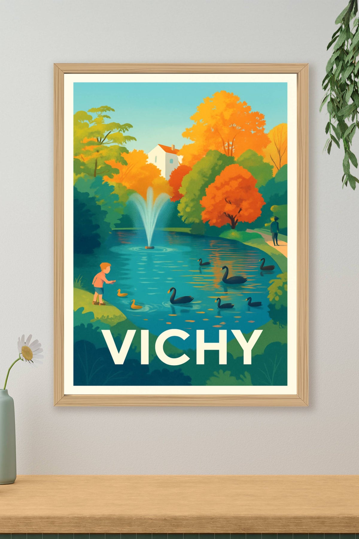 Affiche Vichy — Élégance et nature en harmonie · poster d'art de Vichy