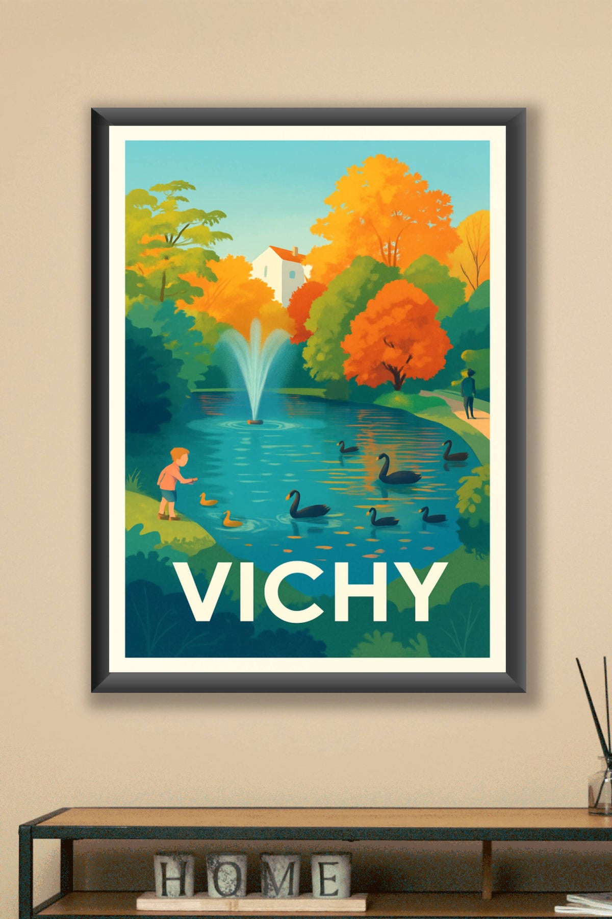 Affiche Vichy — Élégance et nature en harmonie · poster d'art de Vichy