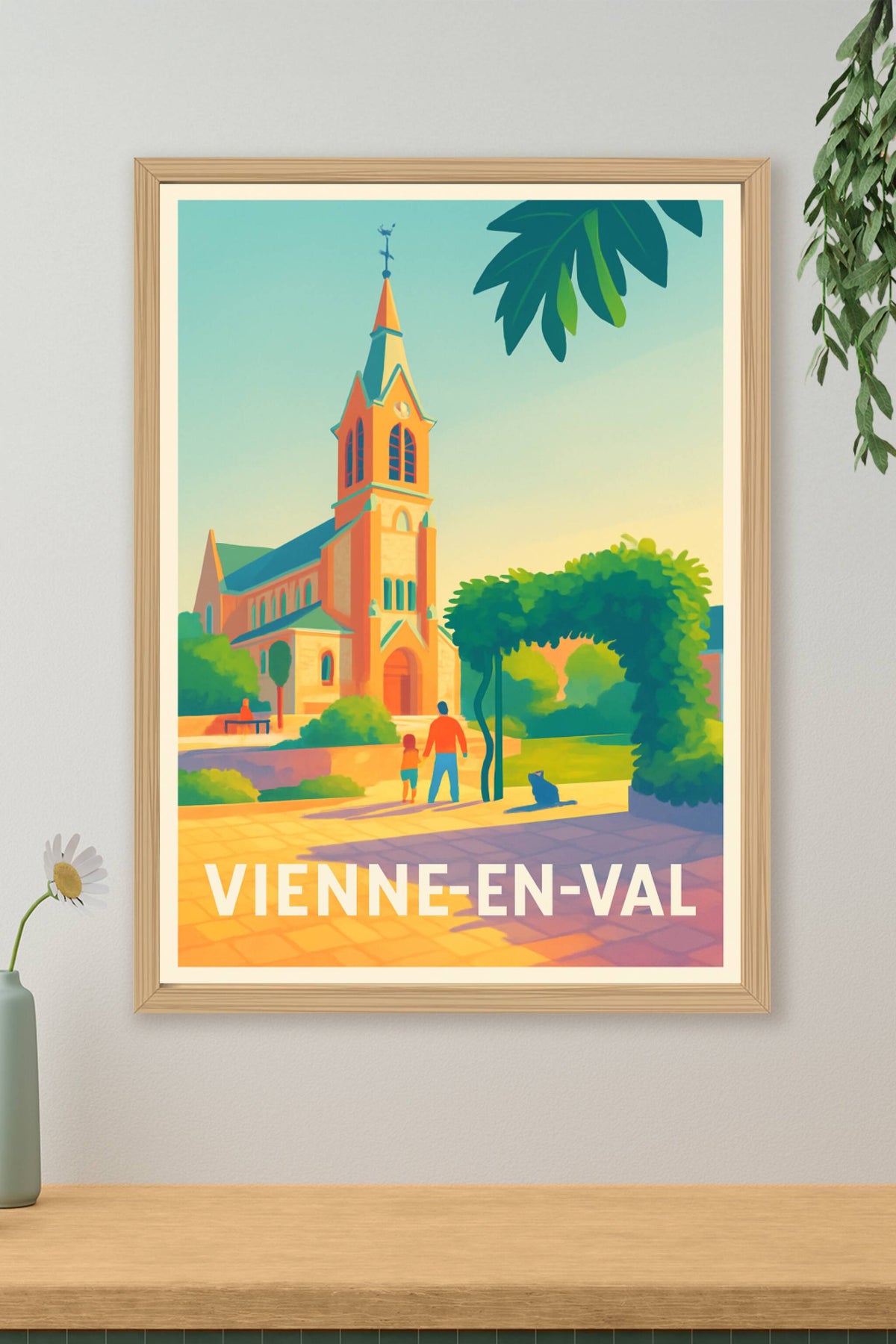 Affiche Vienne-en-Val — Charme et Sérénité au Cœur du Village · poster d'art de Vienne-en-Val