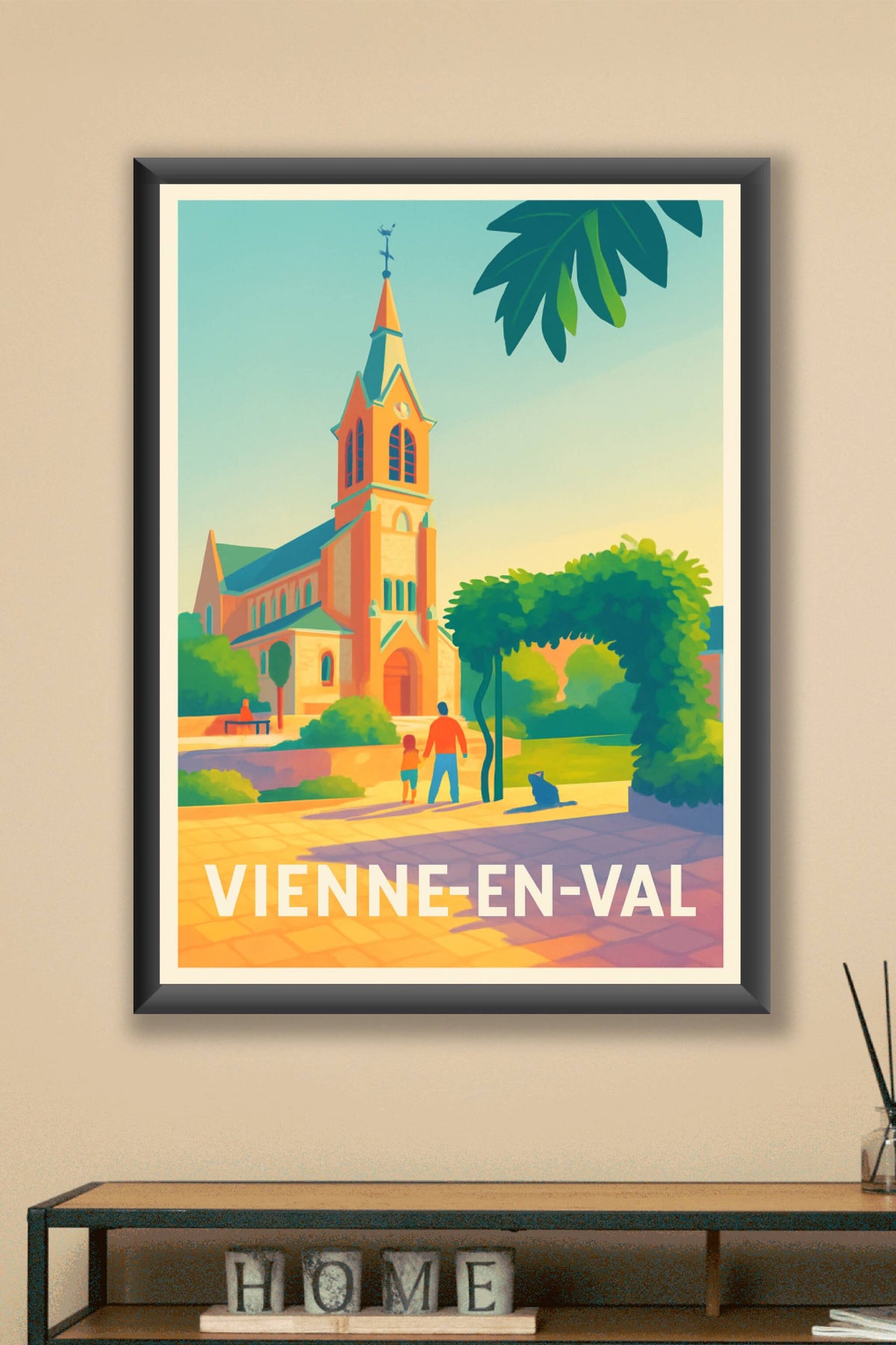 Affiche Vienne-en-Val — Charme et Sérénité au Cœur du Village · poster d'art de Vienne-en-Val