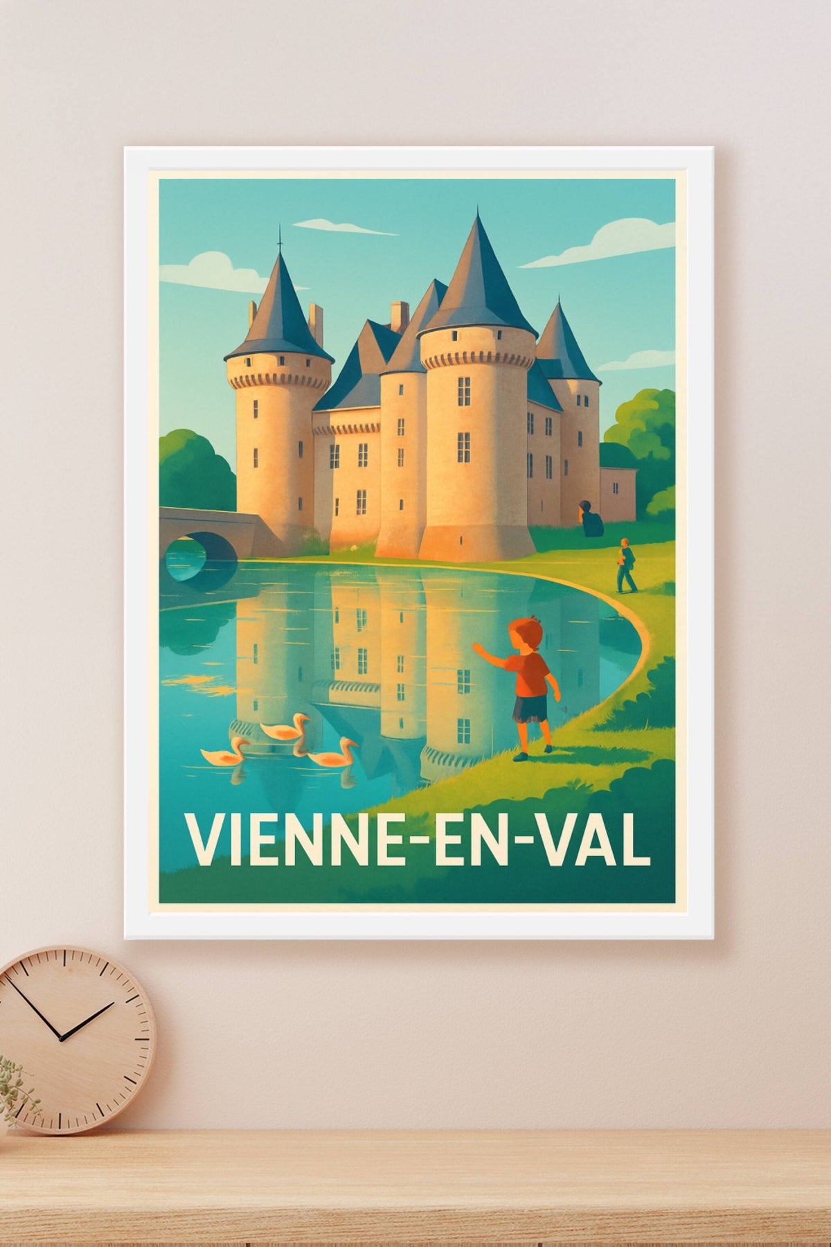 Affiche Vienne-en-Val — Charme et histoire au bord de l'eau · poster d'art de Vienne-en-Val