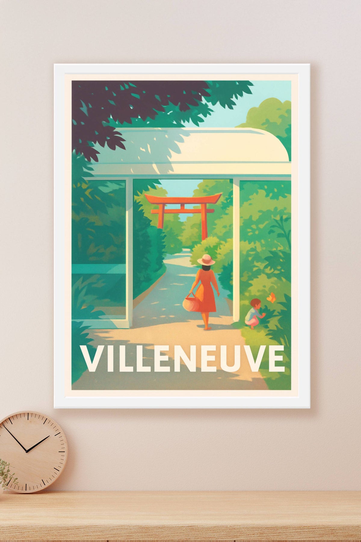 Affiche Villeneuve — Balade en douceur sous le Torii · poster d'art de Villeneuve
