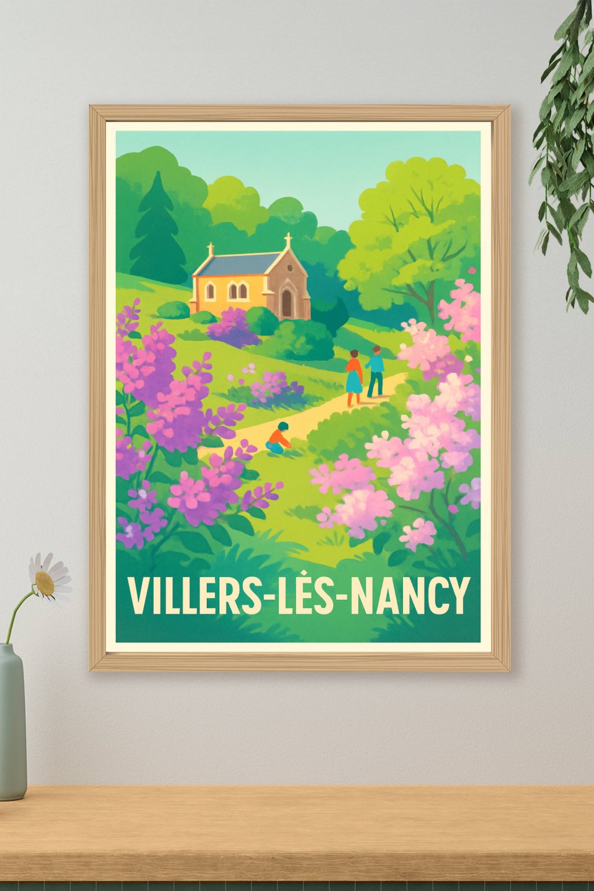 Affiche Villers-lès-Nancy — Un havre de nature et de couleurs · poster d'art de Villers-lès-Nancy