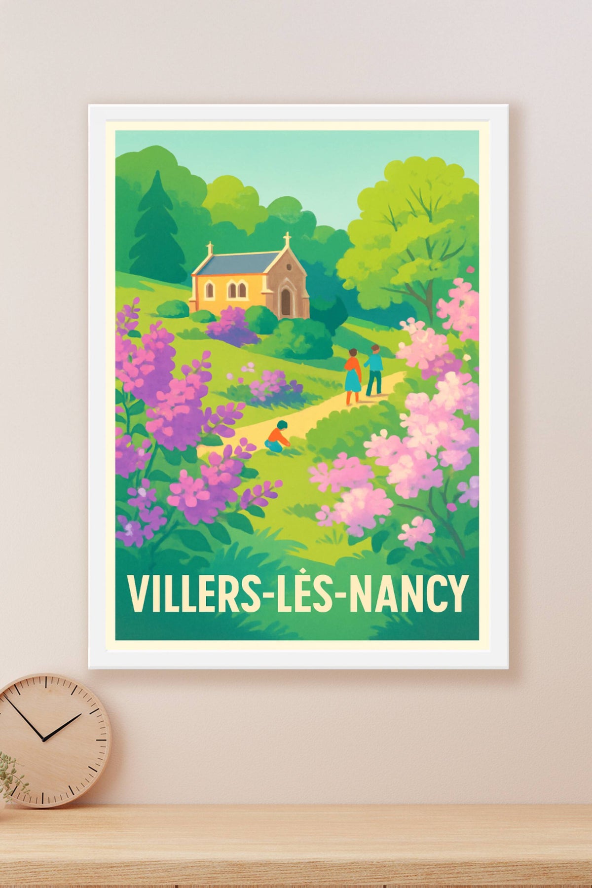 Affiche Villers-lès-Nancy — Un havre de nature et de couleurs · poster d'art de Villers-lès-Nancy