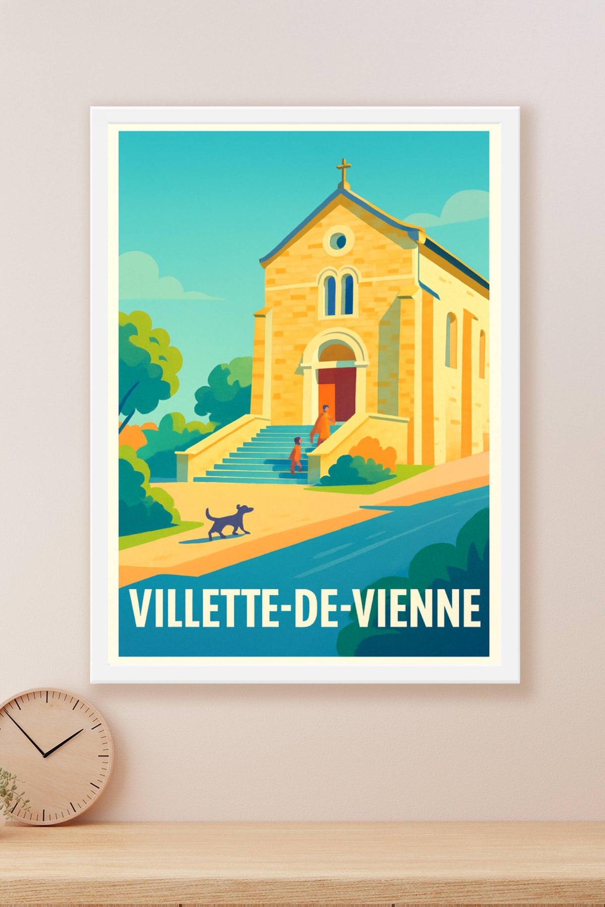 Affiche Villette-de-Vienne — Charme et Sérénité en Plein Cœur · poster d'art de Villette-de-Vienne